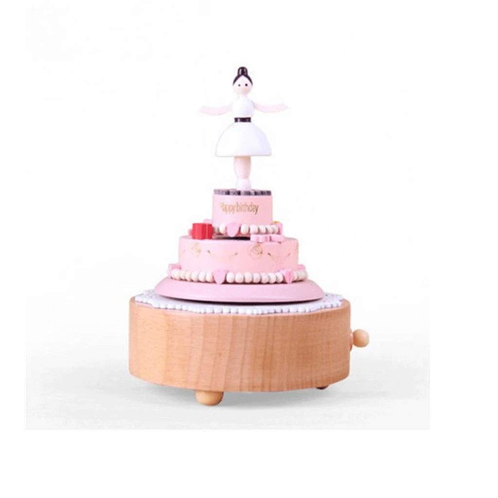 Vintage Wooden Ballet Dance Rotating Music Box - Handcrafted Retro Musical Toy for Kids, Unique Birthday Gift & Home Decor Accessory | Perfect for Nursery, Bedroom, Wedding Decor & Gift Giving