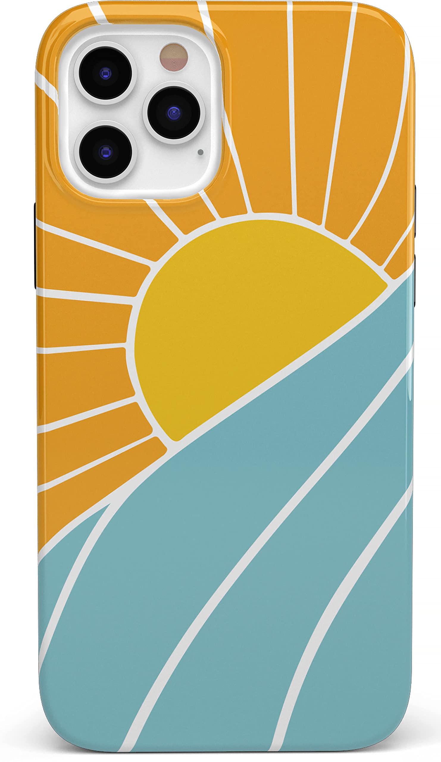 Casely iPhone 12 Pro Max Case - Waves & Rays Design, Shockproof Protective Cover for Women | Perfect for Beach Days, Summer Travel & Everyday Use