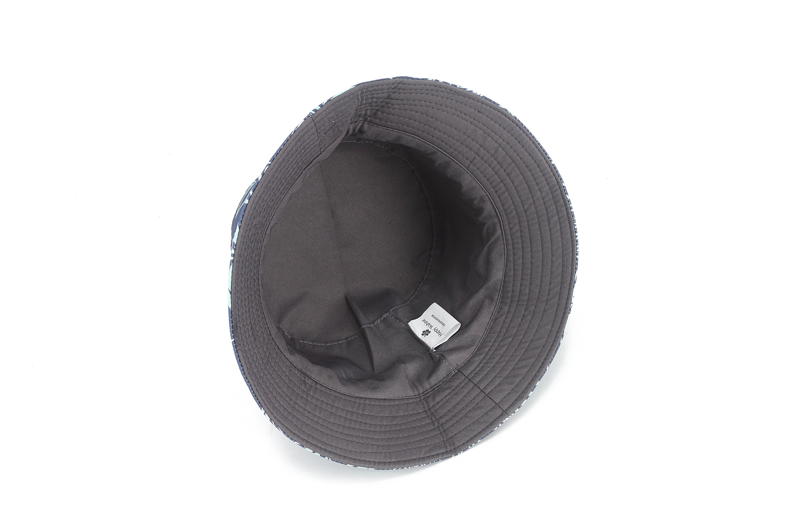Stylish Grey Bucket Hat with Lehua Print - Trendy Sun Protection for Outdoor Activities, Beach, and Travel