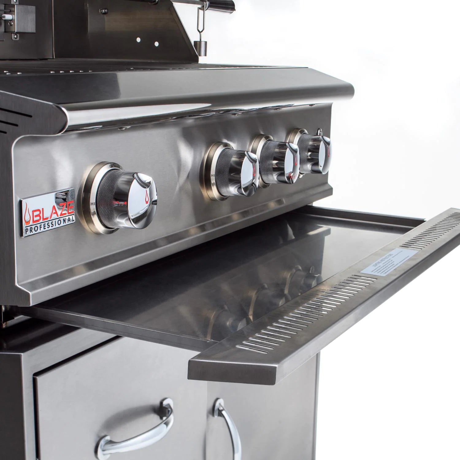 Blaze Professional LUX 34 Inch 3 Burner Built-In Gas Grill with Rear Infrared Burner - BLZ 3PRO - Perfect for Outdoor Cooking, Backyard BBQs, and Patio Entertaining