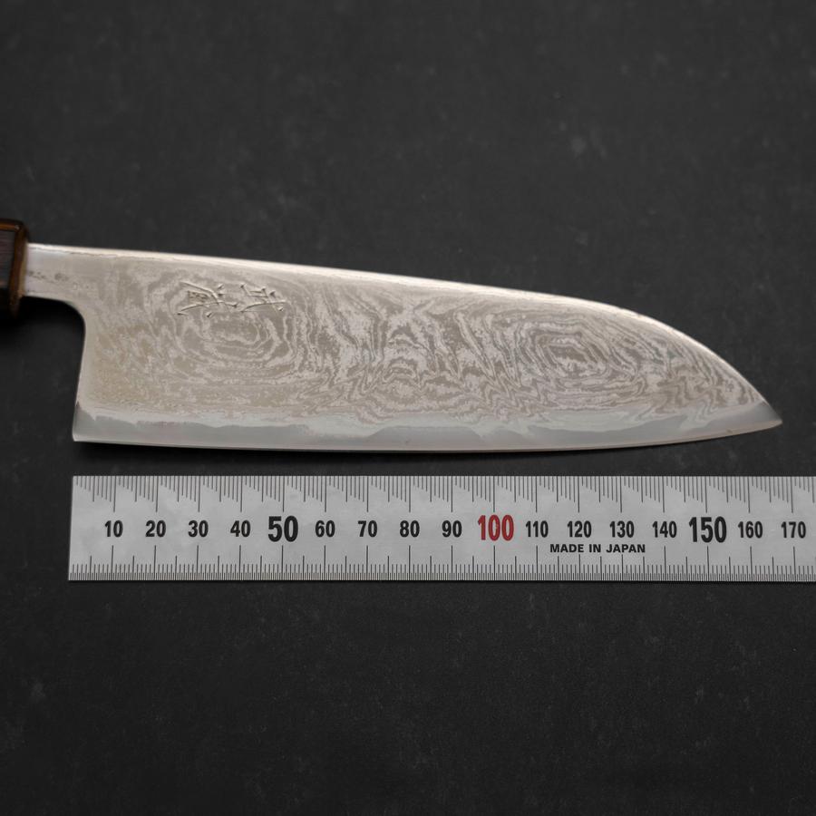 Premium Santoku Knife 165mm - AUS 10 Wave Nickel Damascus Steel with Sumi Urushi Handle - Japanese Kitchen Knife for Professional Chefs & Home Cooking - Perfect for Slicing, Dicing & Mincing Vegetables, Meat & Fish