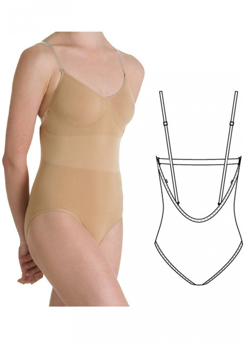 Bloch Women's Nude Seamless Body Stocking - Comfortable Invisible Underwear for Dance, Yoga & Everyday Wear