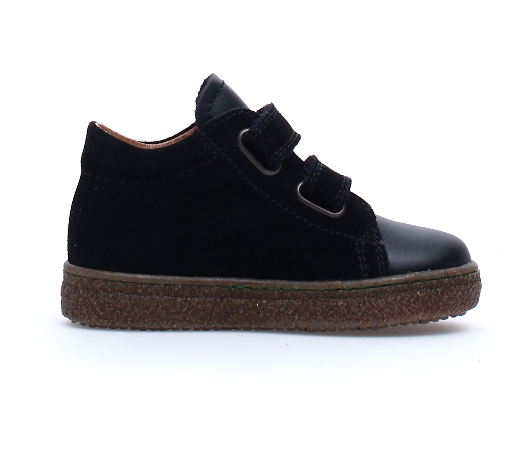 Naturino Albus Vl Nappa/Suede Sneakers for Boys & Girls - Black | Comfortable Kids' Shoes for School, Play & Everyday Wear
