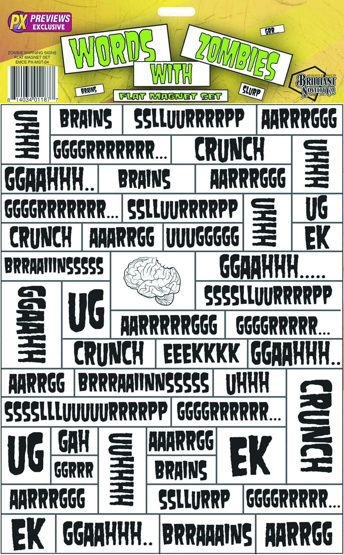 Spherewerx Words with Zombies Magnetic Word Game Set - Fun & Educational Family Game for Kids & Adults - Perfect for Parties, Travel & Learning English