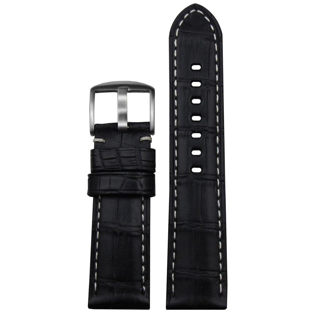 Genuine Louisiana Alligator Leather Watch Band - Matte Finish - Premium Replacement Strap for Rolex, Omega & Luxury Watches - Perfect for Business, Formal & Special Occasions