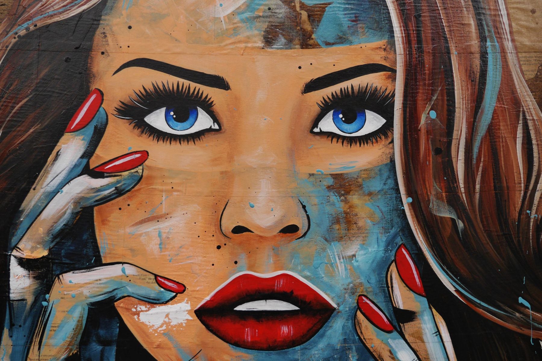 140cm x 100cm Abstract Realism Painting of Elegant Woman - Modern Wall Art for Living Room, Bedroom, or Book Club Decor