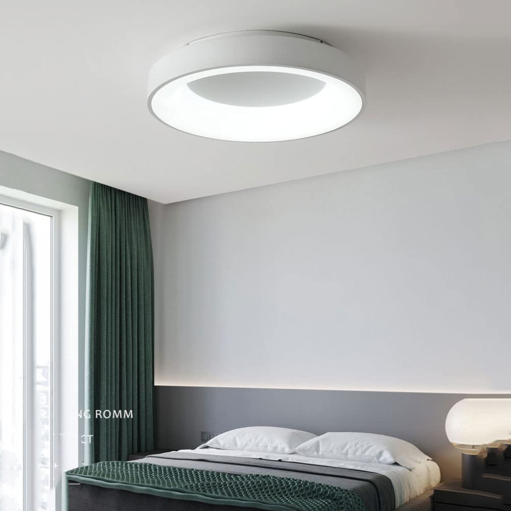 Modern Nordic LED Ceiling Light - Ultra Thin Dimmable Flush Mount Fixture for Living Room, Bedroom & Office | Low Profile Minimalist Lighting for Close-to-Ceiling Installation