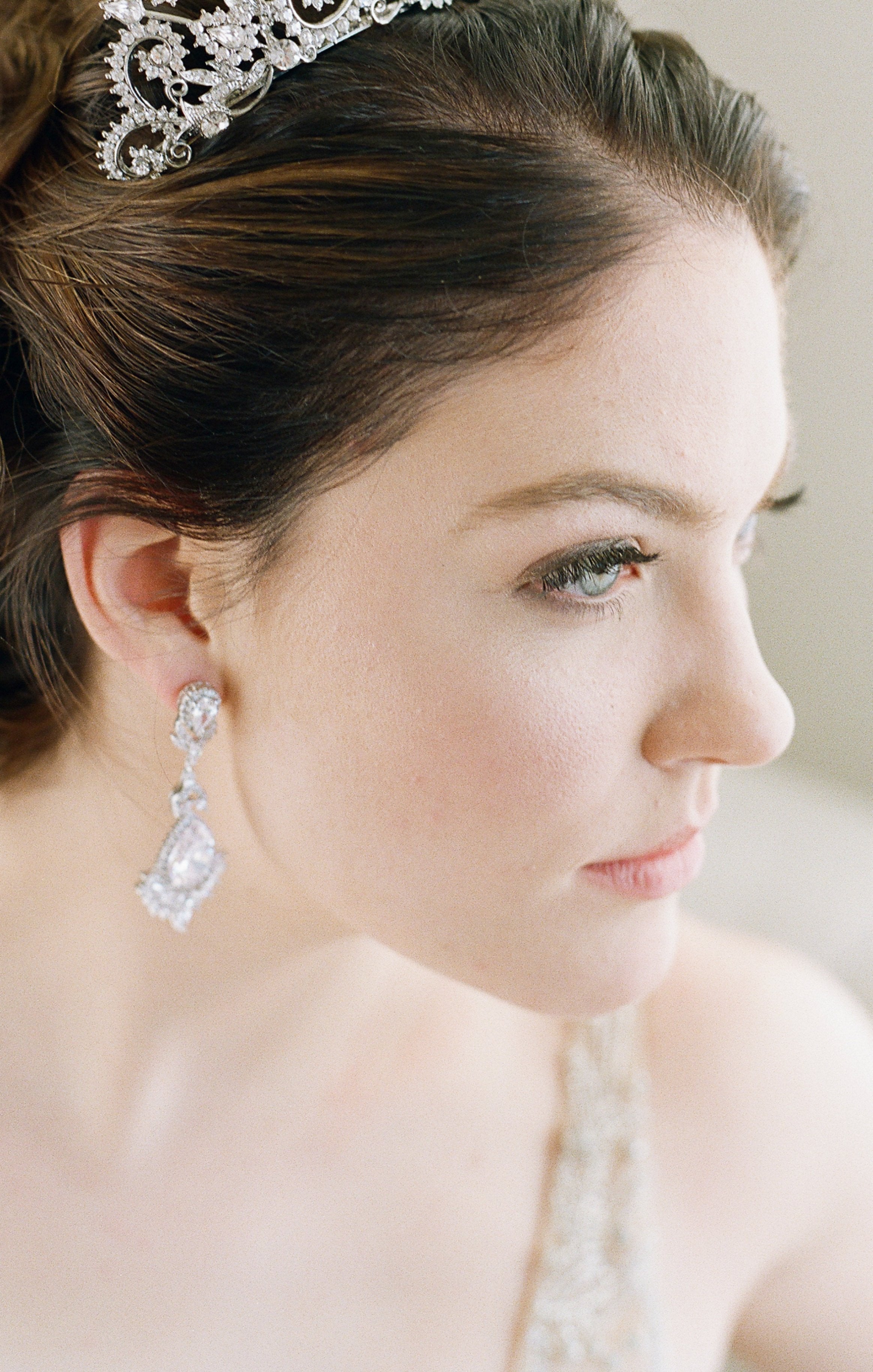 SIOBHAN Elegant Drop Earrings for Women - Dainty Gold Plated Hoop Earrings with Crystals - Perfect for Weddings, Parties & Everyday Wear