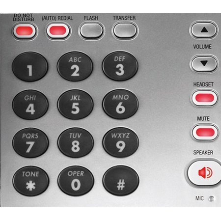 AT&T 1070 4-Line Expandable Corded Phone System with Caller ID, Call Waiting & Speakerphone - 1 Handset (Black/Silver) for Home & Office Communication