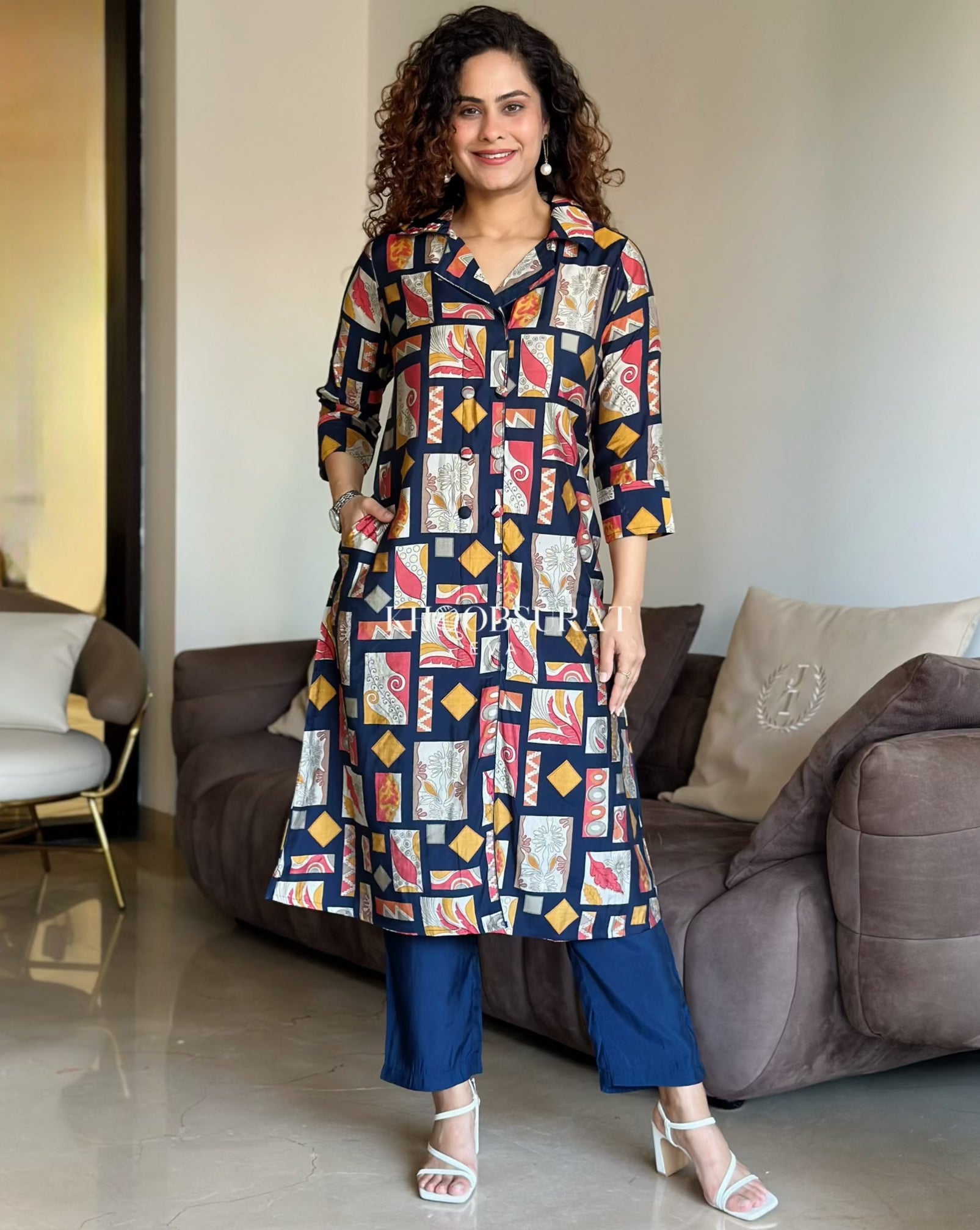 Stylish Indigo Dreams Blue Kurta Set for Women | Traditional Indian Ethnic Wear | Perfect for Festivals, Weddings & Casual Outings