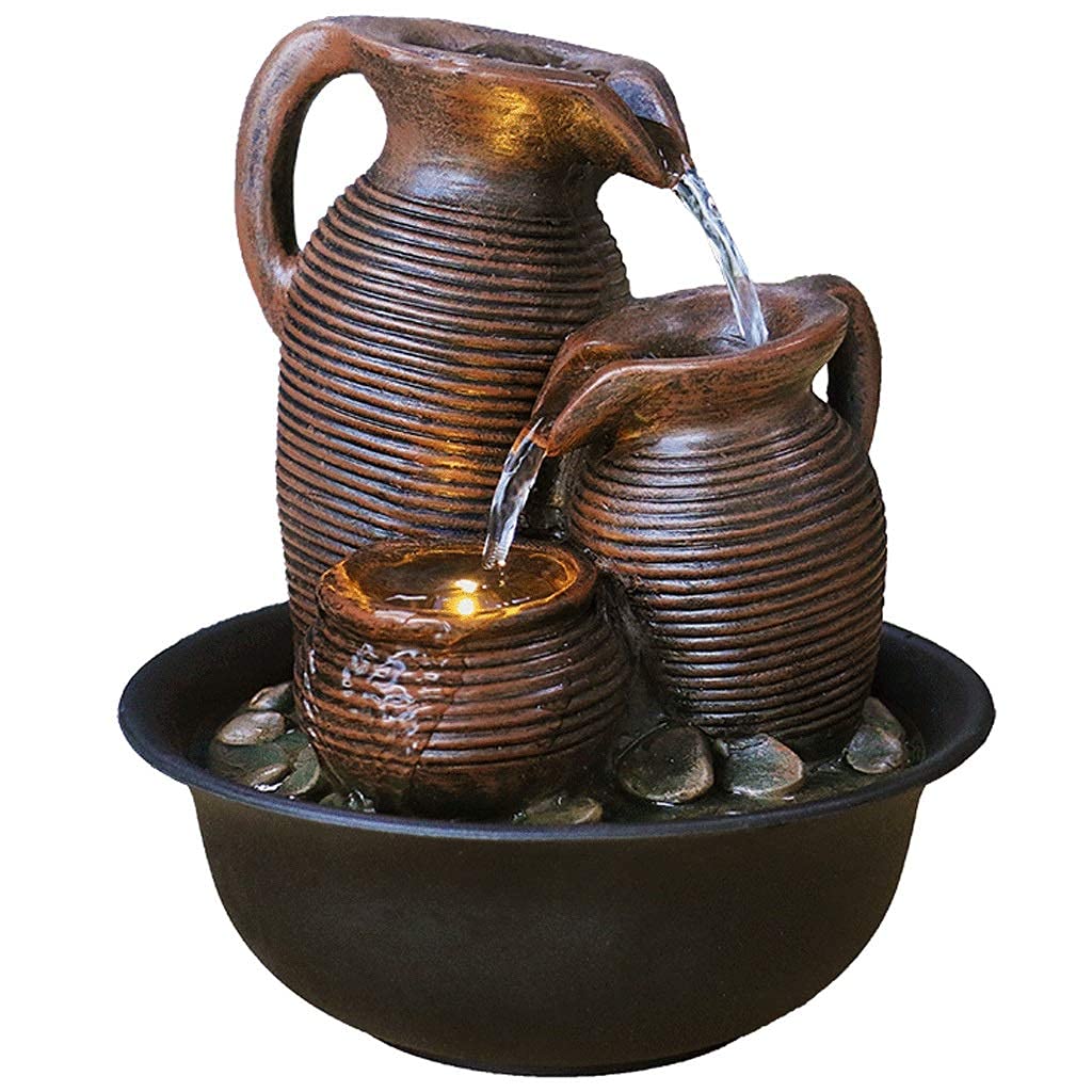 Zen Tabletop Fountain with LED Light - Relaxing Indoor Water Feature for Home, Office, Desk & Bedroom Decor | Perfect for Meditation, Stress Relief & Feng Shui