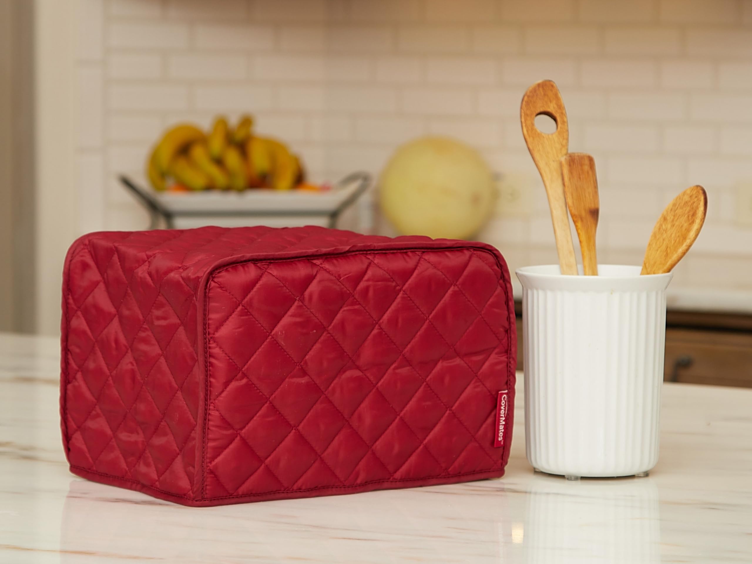 Covermates Keepsakes Slow Cooker Cover – Dust Protection & Stain Resistant Washable Appliance Cover for Kitchen – Perfect for Countertop Storage & Home Organization (Red)