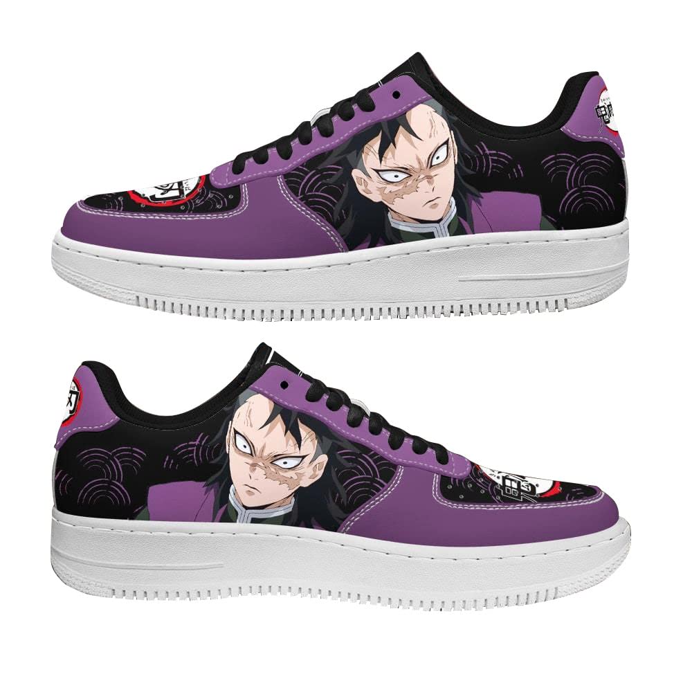 Custom Demon Slayer Anime Shoes - Tanjiro Nezuko Zenitsu Giyu Printed Low-Top Basketball Sneakers for Men & Women | Japan Manga Cosplay Running Shoes | Perfect for Anime Conventions, Gym Workouts & Street Fashion
