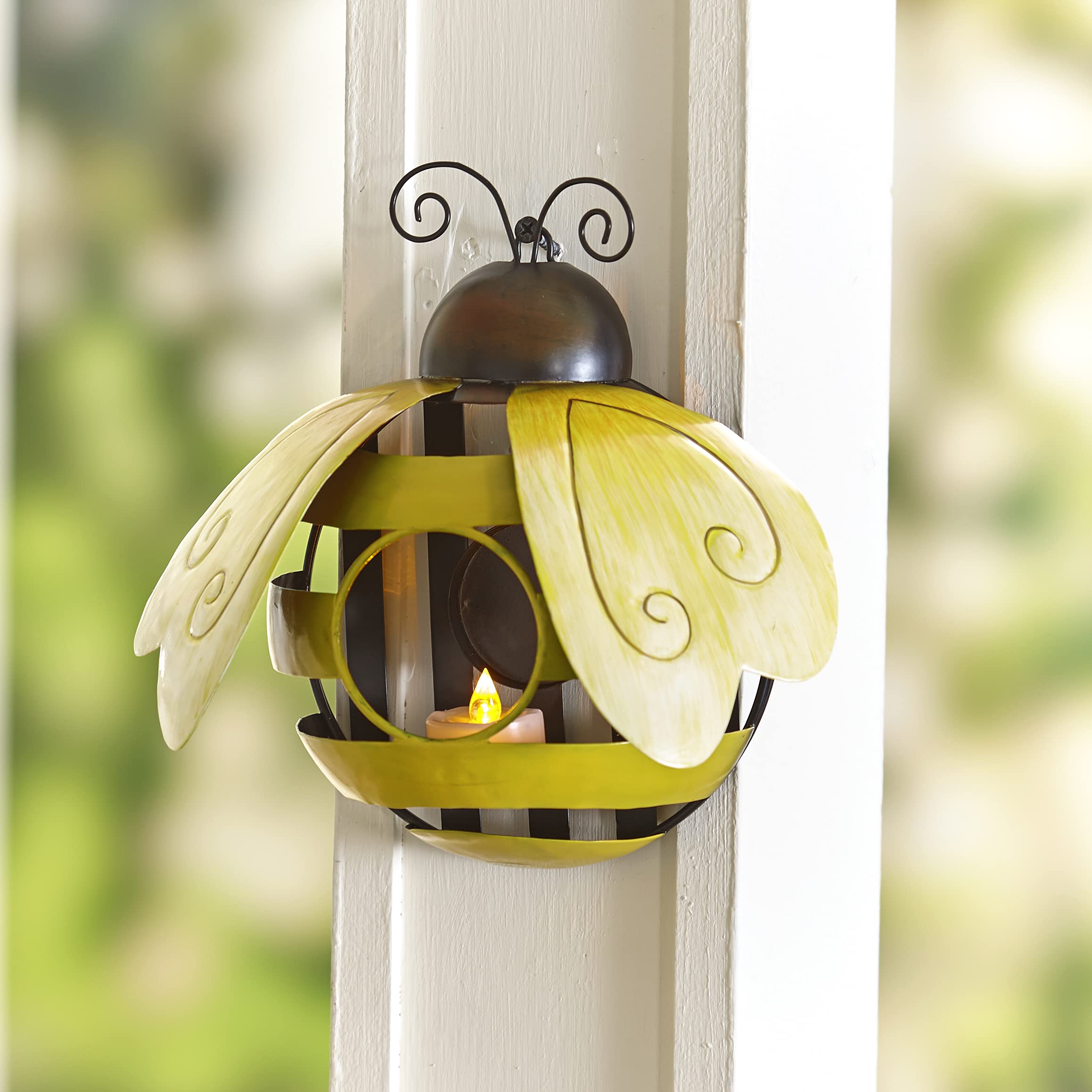 Whimsical Spring Critter LED Candle Holder - Yellow Bee Design for Home Decor, Easter Table Centerpiece & Garden Party Lighting