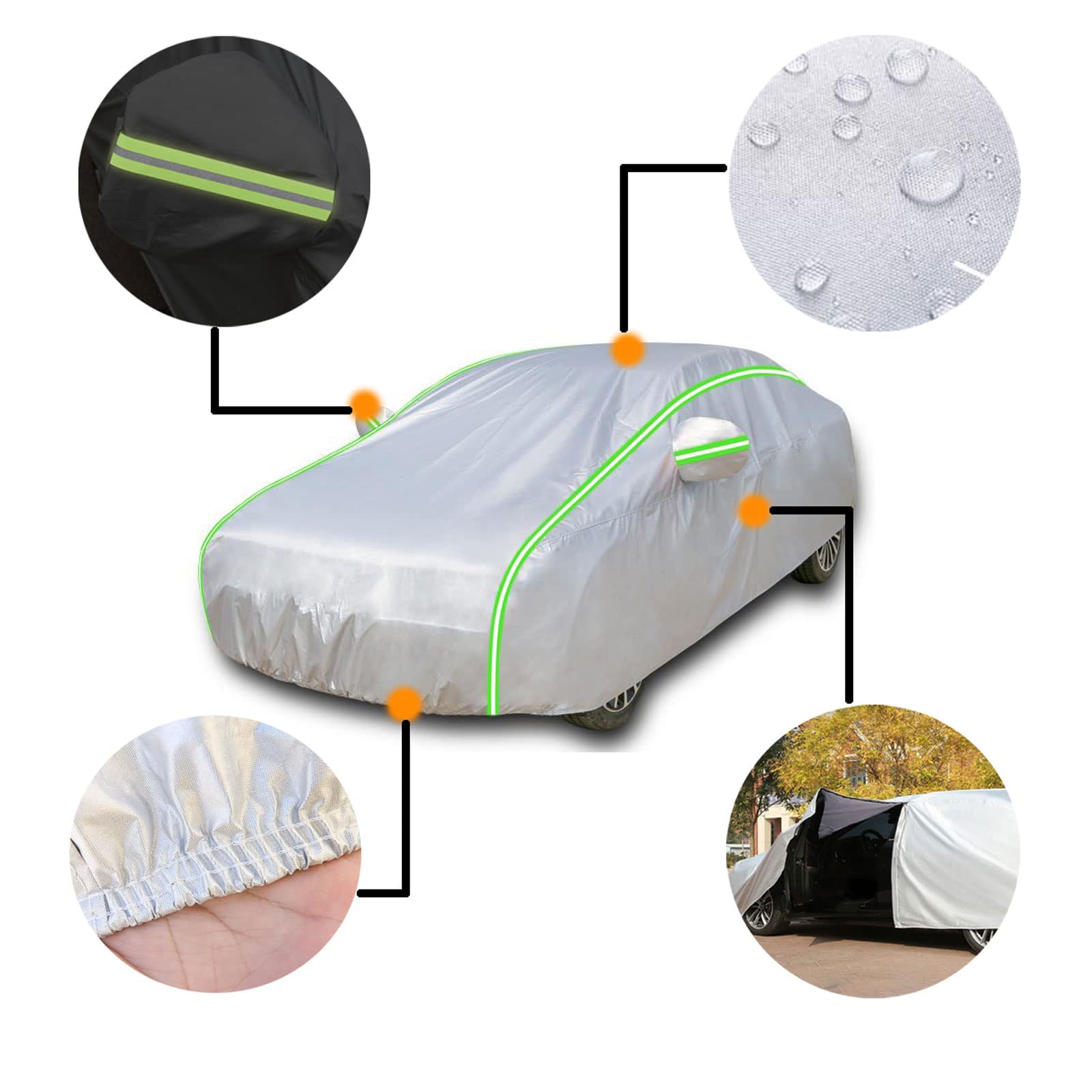 Premium Waterproof Windproof Dustproof Car Cover for Mercedes-Benz AMG GLE 63/GLE 63 S Coupe - Universal Full Protection with Door Zipper | Ideal for Outdoor Parking, Winter Storage & Vehicle Protection