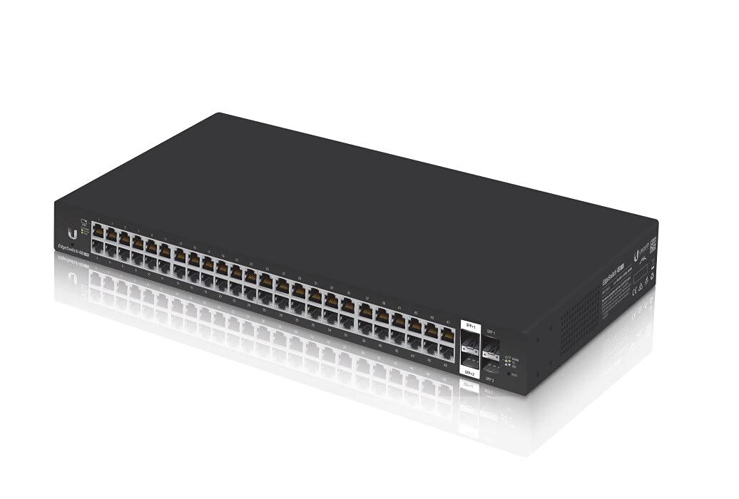 Ubiquiti EdgeSwitch 48 Lite 48-Port Managed Gigabit Ethernet Switch with 4 SFP+ Ports (ES-48-Lite) - Ideal for Business Networks, Data Centers & High-Speed Office Connectivity