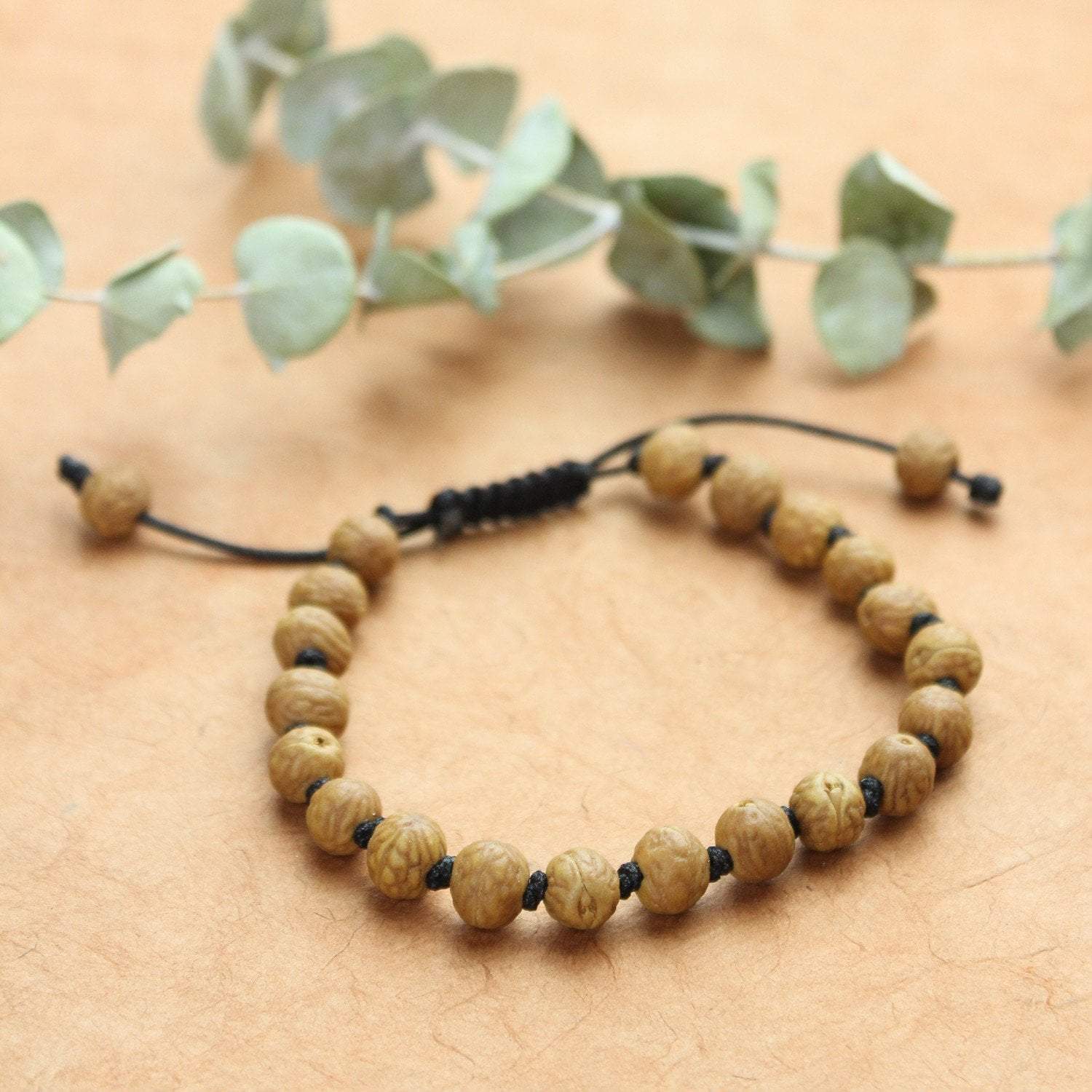 Handmade Raktu Seed Bracelet - Natural Beaded Yoga & Meditation Accessory for Women & Men - Boho Chic Spiritual Jewelry for Mindfulness, Healing & Positive Energy