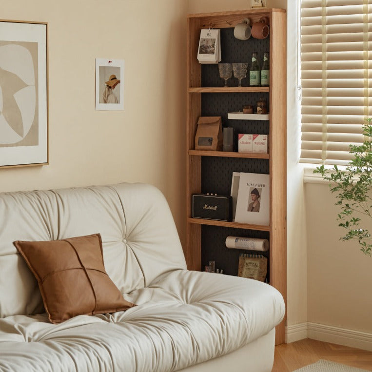 Solid Oak Wood Ultra-Thin DIY Side Cabinet - Perfect for Small Spaces, Bedroom, Living Room & Office Storage