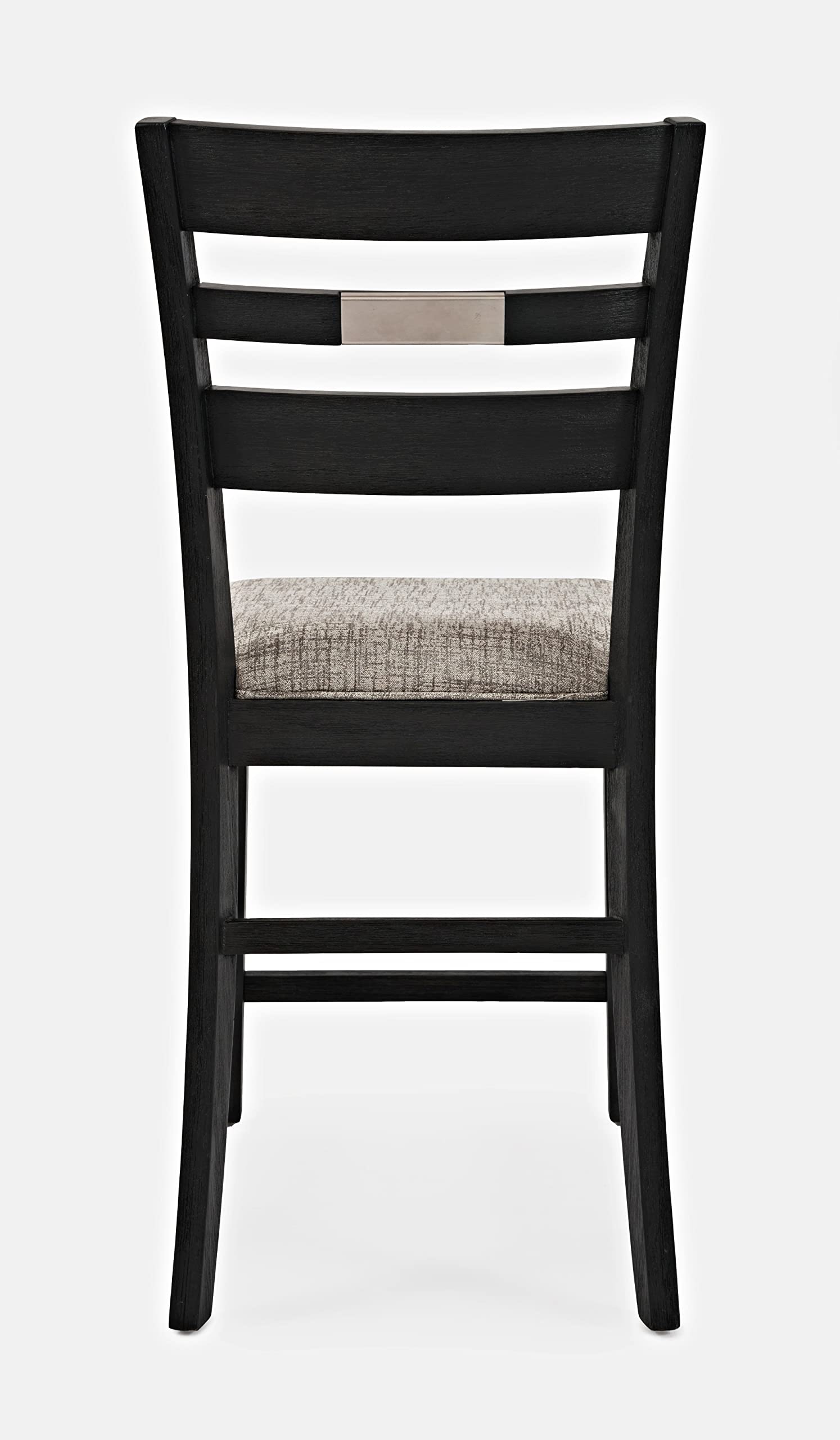 Jofran Altamonte Ladderback Stool Set - 2 Pack Counter Height Bar Stools, 20x23x42 Inches, Dark Charcoal - Perfect for Kitchen Island, Breakfast Bar & Home Pub Decor