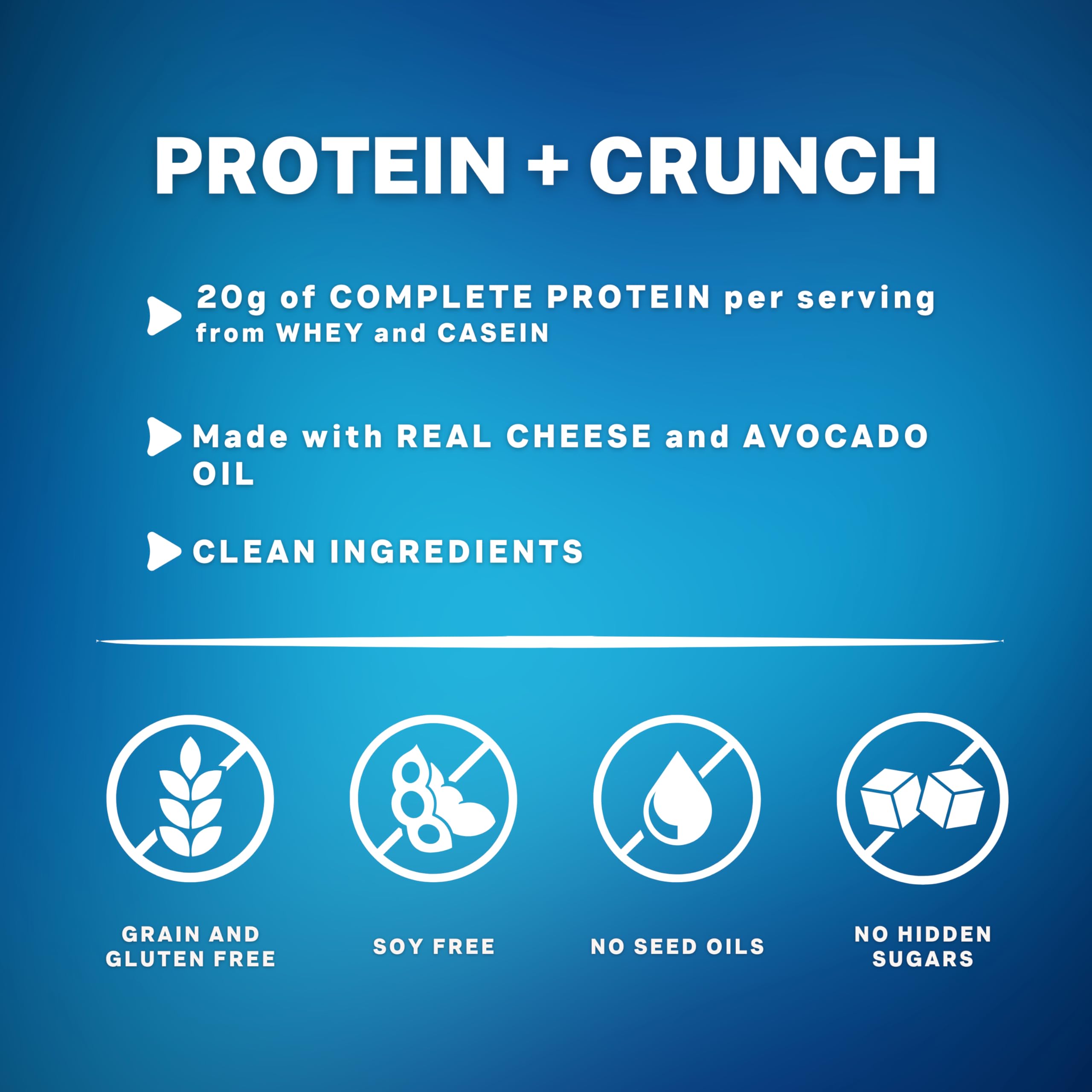 Sendy’s Protein Puffs - High Protein Cheese Snacks | Keto Friendly, Low Carb, Gluten Free | 20g Protein, 1g Net Carb | White Cheddar Flavor (6 Pack) - Perfect for Post-Workout, Keto Diet & Healthy On-The-Go Snacking