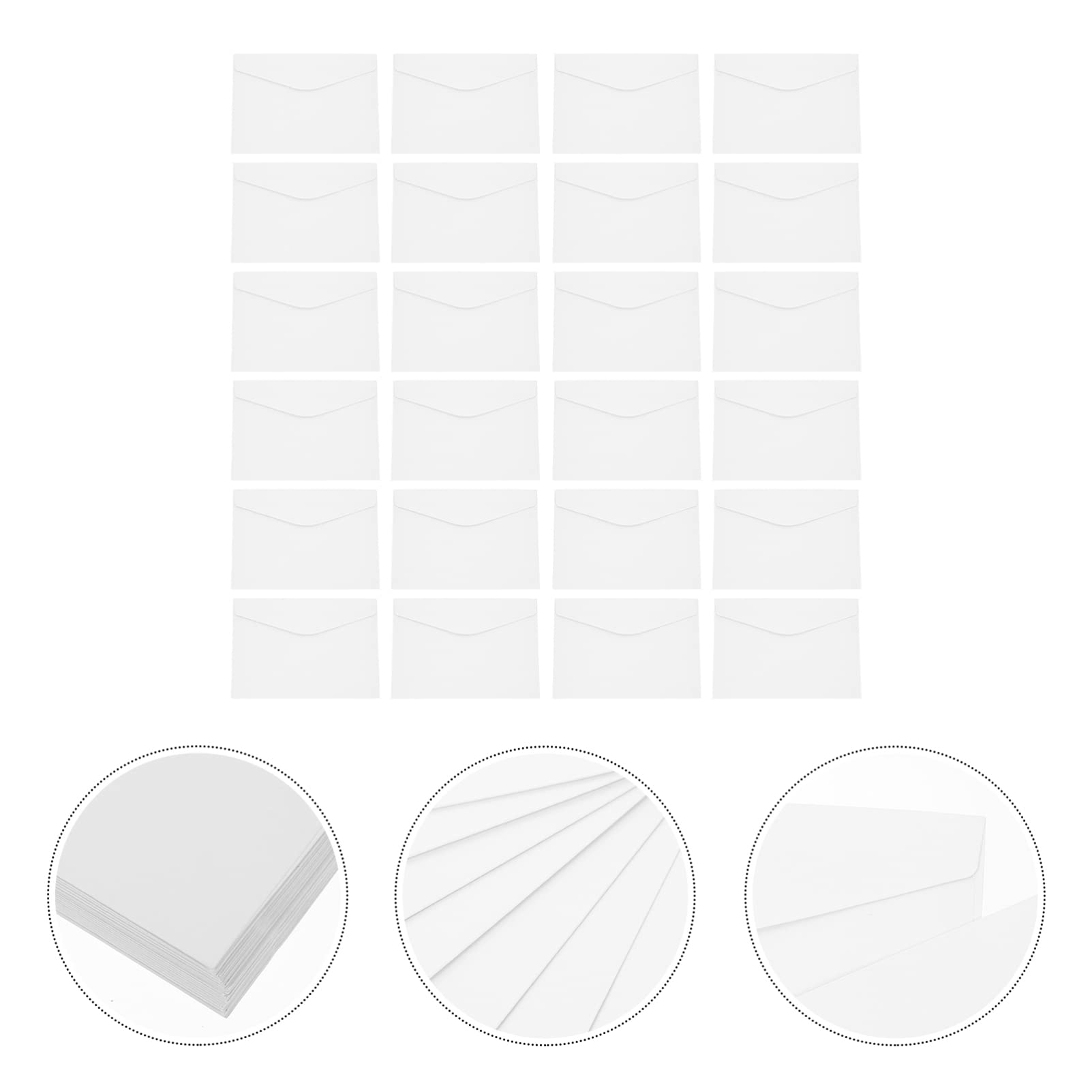 Operitacx 50pcs Blank Greeting Cards - C5 Size White Envelope Blanks, Thickened Paper for Invitations, Letters & Packing | Perfect for Weddings, Birthdays & Business Correspondence