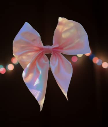 **SIA VENDORS Unisex Hair Clips for Girls & Women - 6-Pack Holographic Bow Alligator Clips with Grosgrain Ribbon - Luxury Satin Scrunchies & Barrettes for School, Parties, and Everyday Styling**