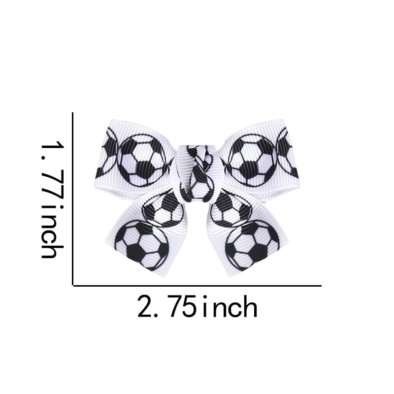 Girls Softball Baseball Hair Bows Set - Toddler Hair Clips for Sports & Gifts