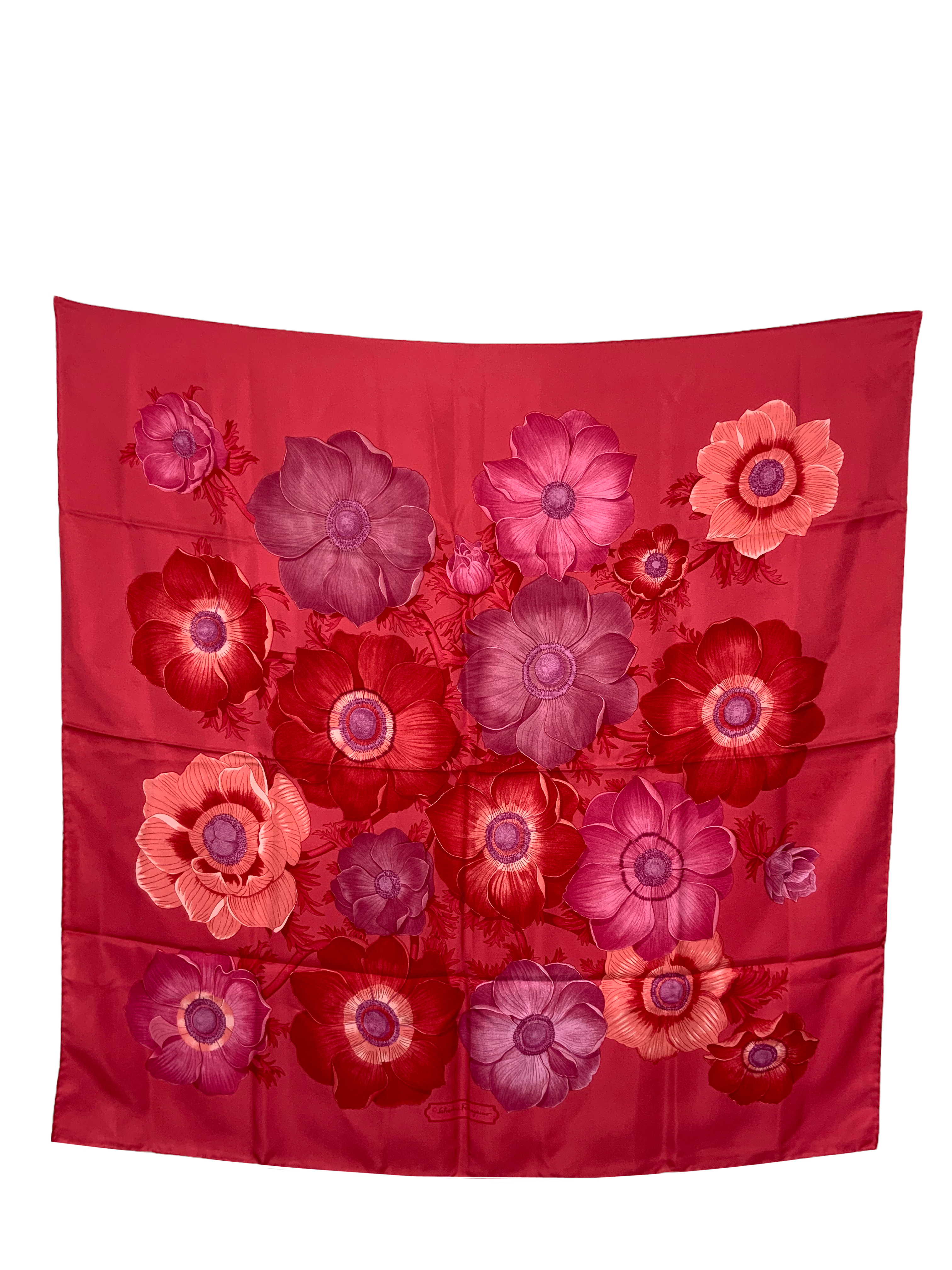 Salvatore Ferragamo Floral Print Silk Scarf - Luxury Fashion Accessory for Women, Elegant Gift for Mother's Day & Special Occasions
