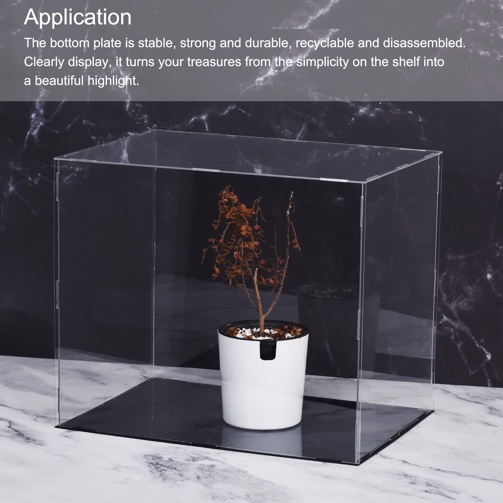 Meccanity Clear Acrylic Display Case - 16.1x14.1x6.1 Inch Dustproof Storage Box for Collectibles, Toys & Action Figures | Perfect for Showcasing Funko Pops, LEGO Sets & Model Cars