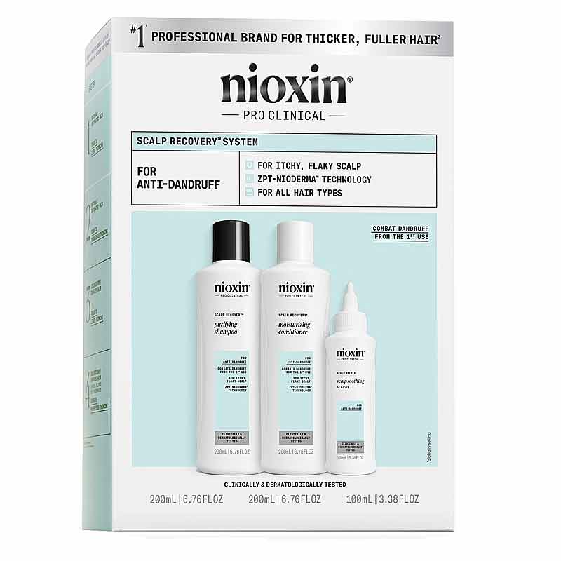 Nioxin Scalp Recovery Kit for Hair Growth & Scalp Treatment - Anti-Dandruff & Itchy Scalp Care for Men & Women - Perfect for Thinning Hair & Dry Scalp Relief at Home