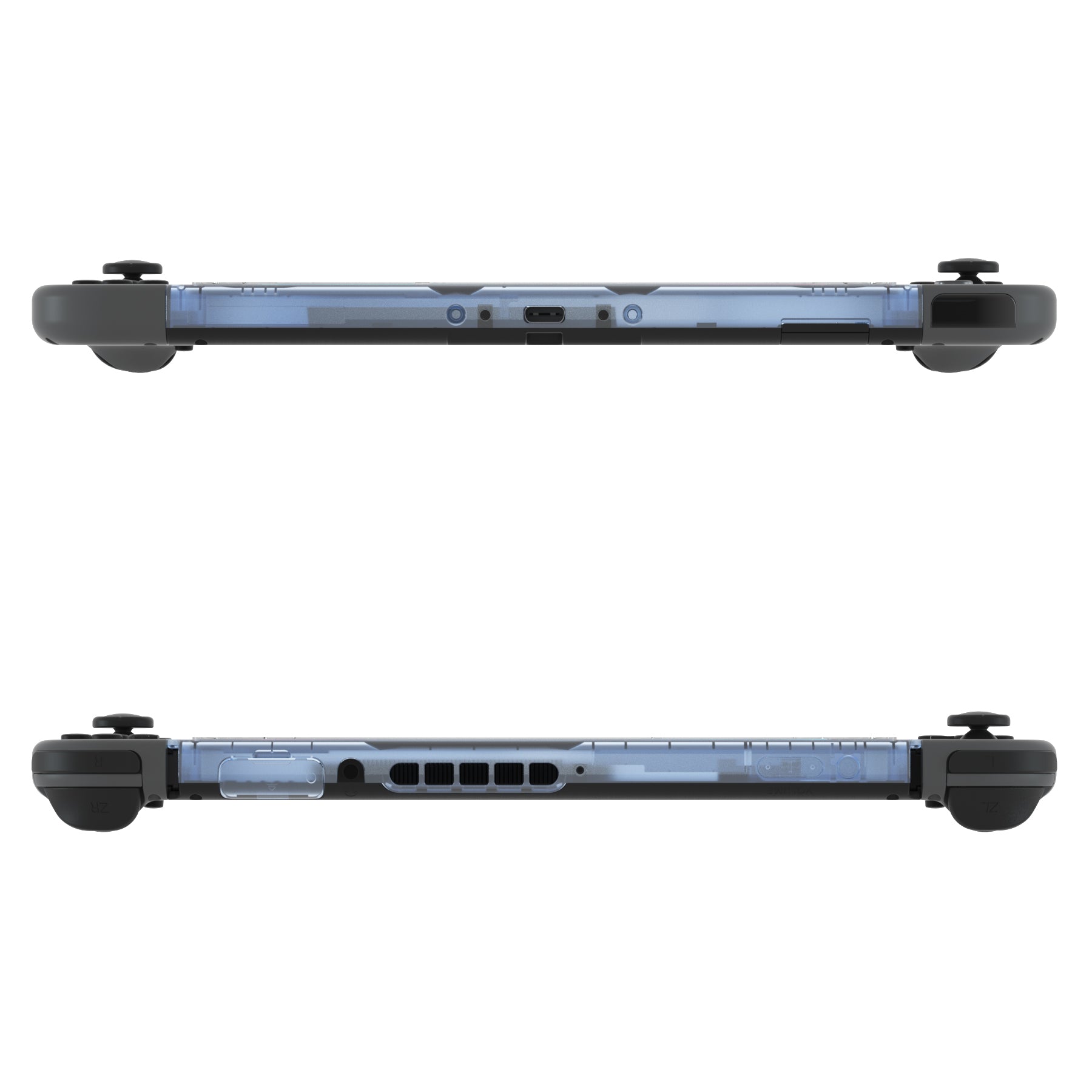 eXtremeRate Glacier Blue DIY Replacement Shell for Nintendo Switch Console - Front Faceplate with Volume & Power Buttons (Console Not Included) - Perfect for Customization & Gaming Setup Enhancements