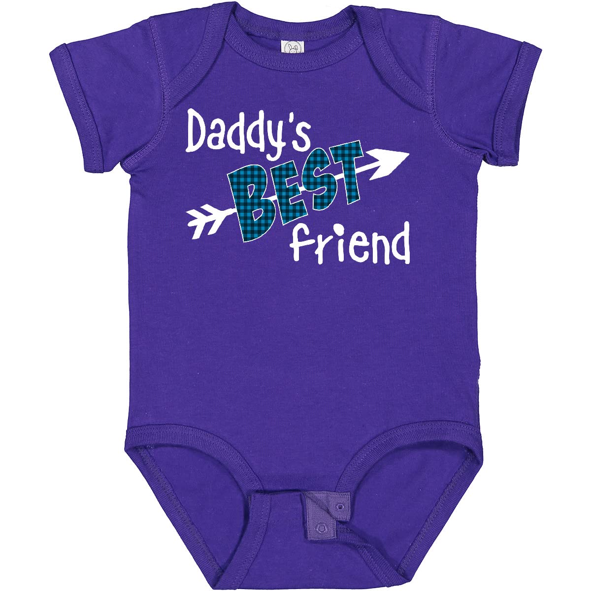 Stylish Inktastic Daddy's Best Friend Arrow & Plaid Baby Bodysuit - Perfect for Family Photos & Casual Outings