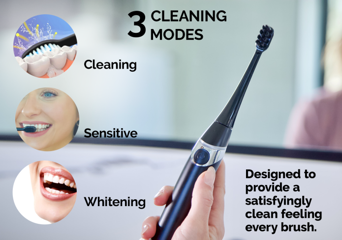 DentaSonique Electric Toothbrush - Rechargeable Sonic Toothbrush with 3 Brush Heads, Whitening & Gum Care - Perfect for Travel & Home Oral Hygiene