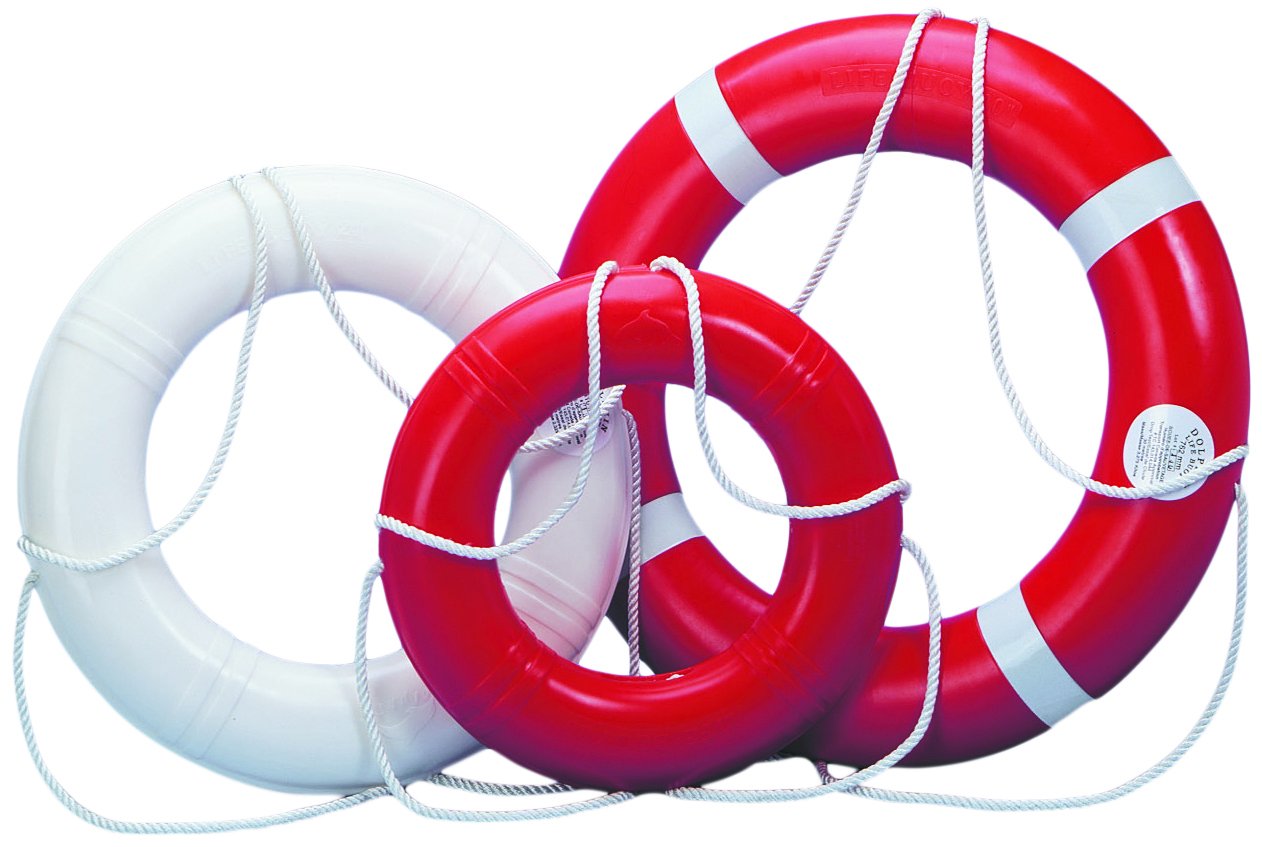 24-Pack White Life Rings - CAD 55-141-F - Durable Pool & Boat Safety Flotation Devices for Emergency Rescue & Water Activities