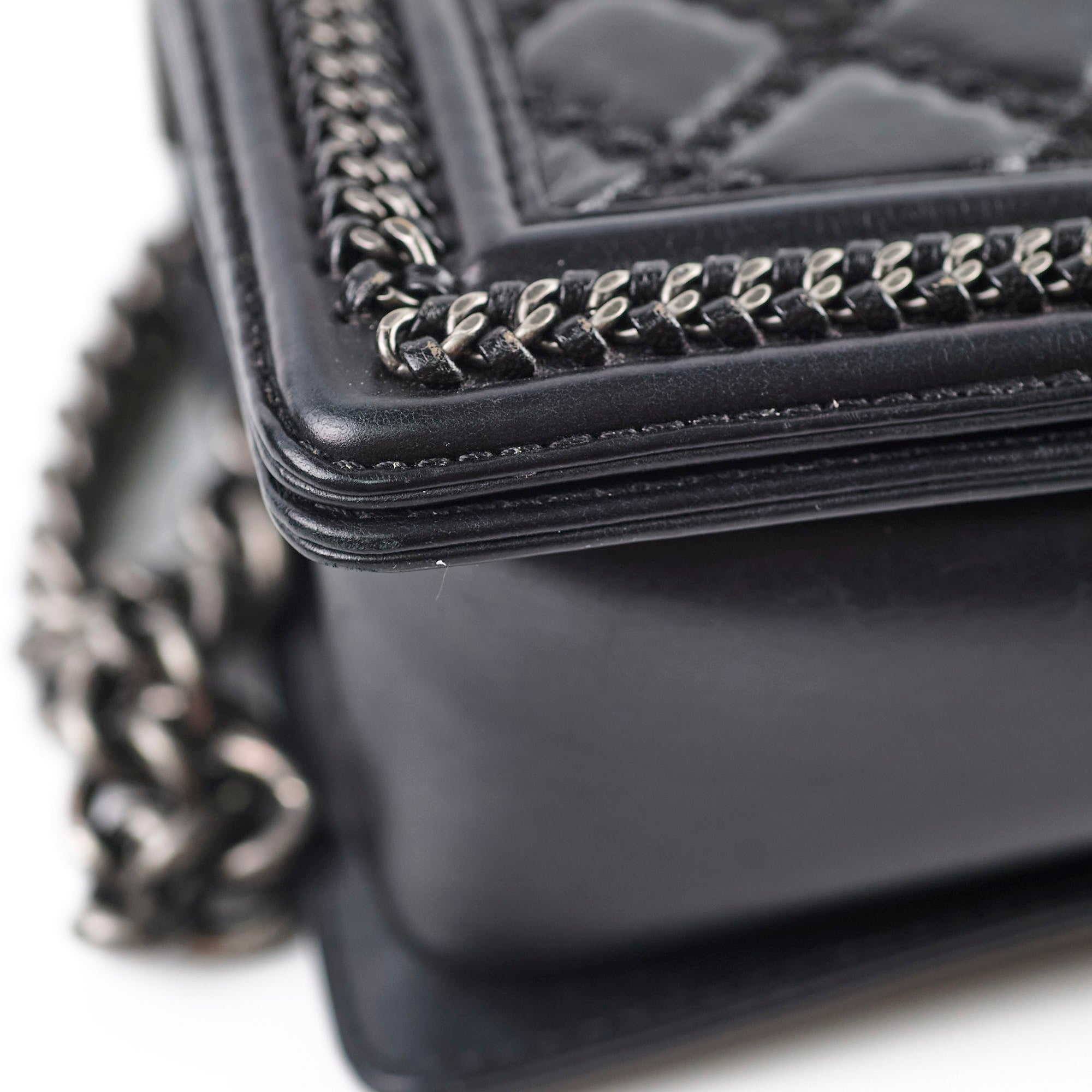 Chanel Black Quilted Calfskin Medium Boy Bag with Top Handle - Series 21 | Luxury Crossbody Purse for Women, Perfect for Date Night & Evening Events
