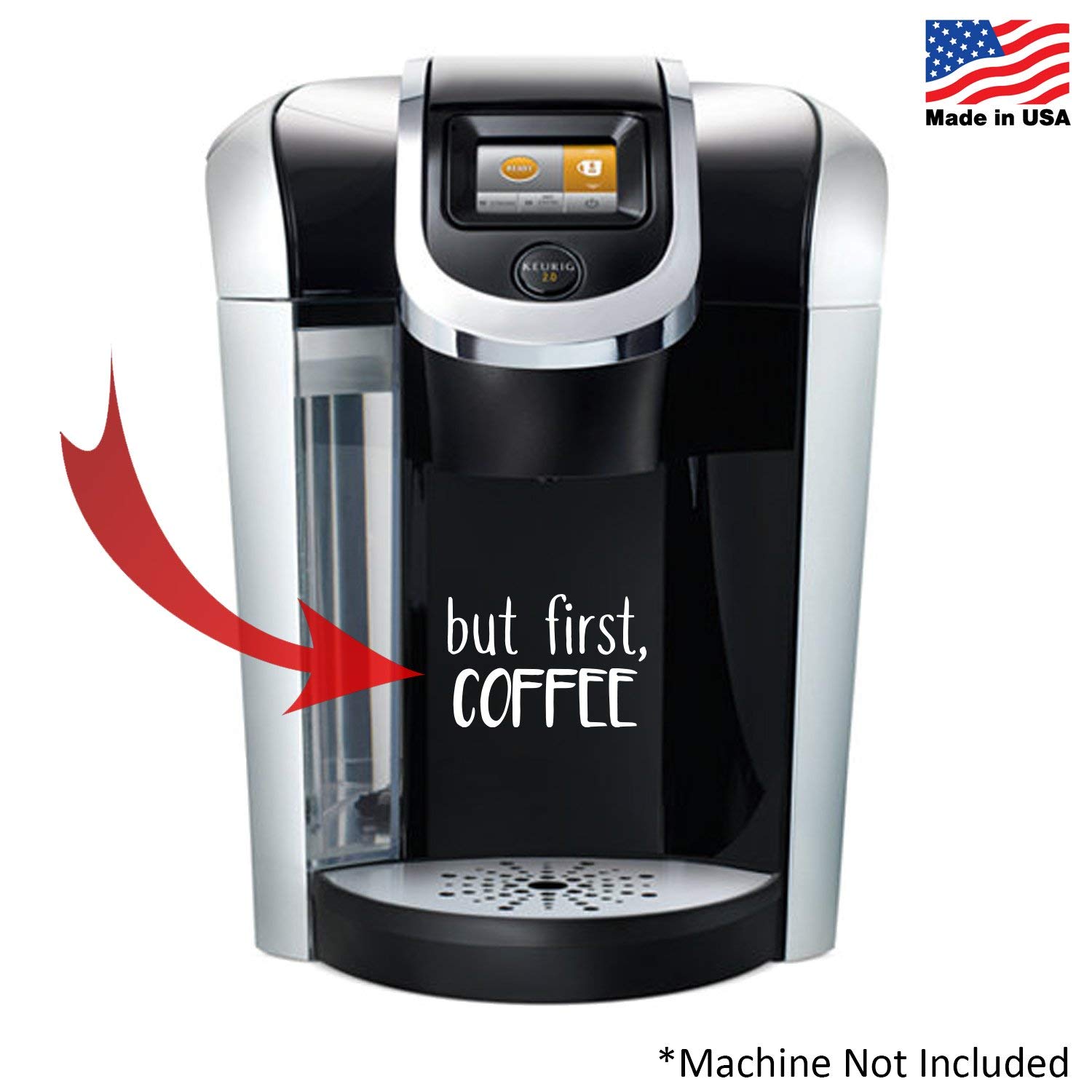 Funny Coffee Decal Sticker for Keurig & Nespresso Machines - Perfect for Coffee Mugs, Espresso Makers & Kitchen Decor - Great Gift for Coffee Lovers - Use at Home, Office or Cafe