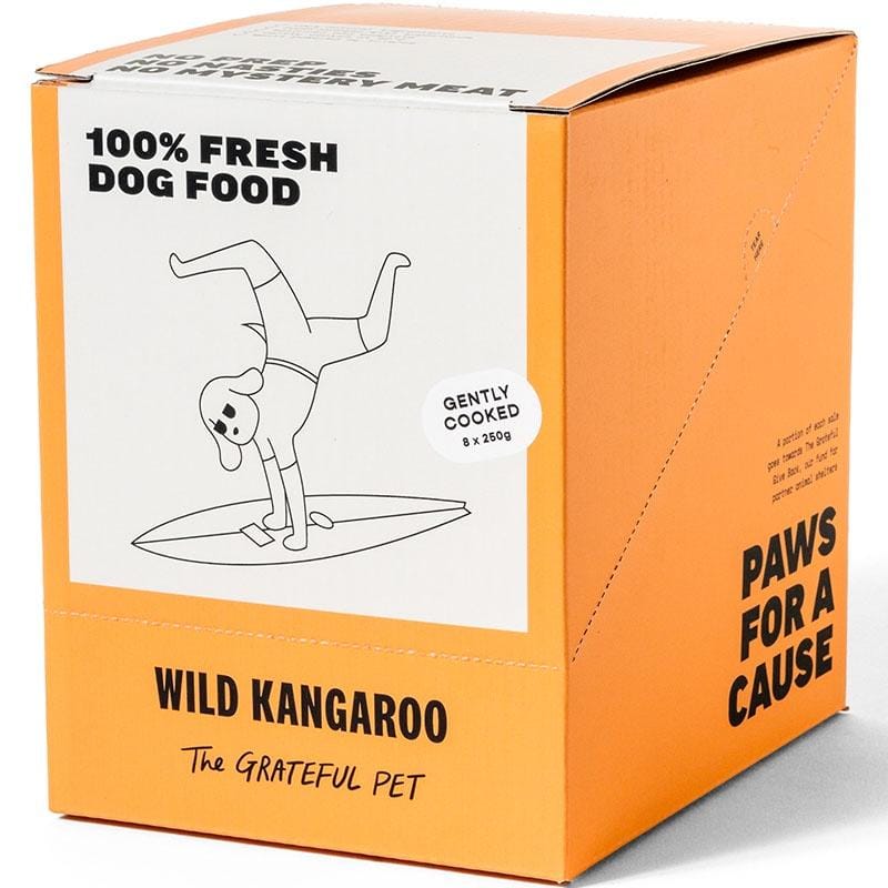 Premium Wild Kangaroo Frozen Dog Food - Gently Cooked, Grain-Free, 2kg for Optimal Canine Health | Ideal for Sensitive Stomachs & Allergies