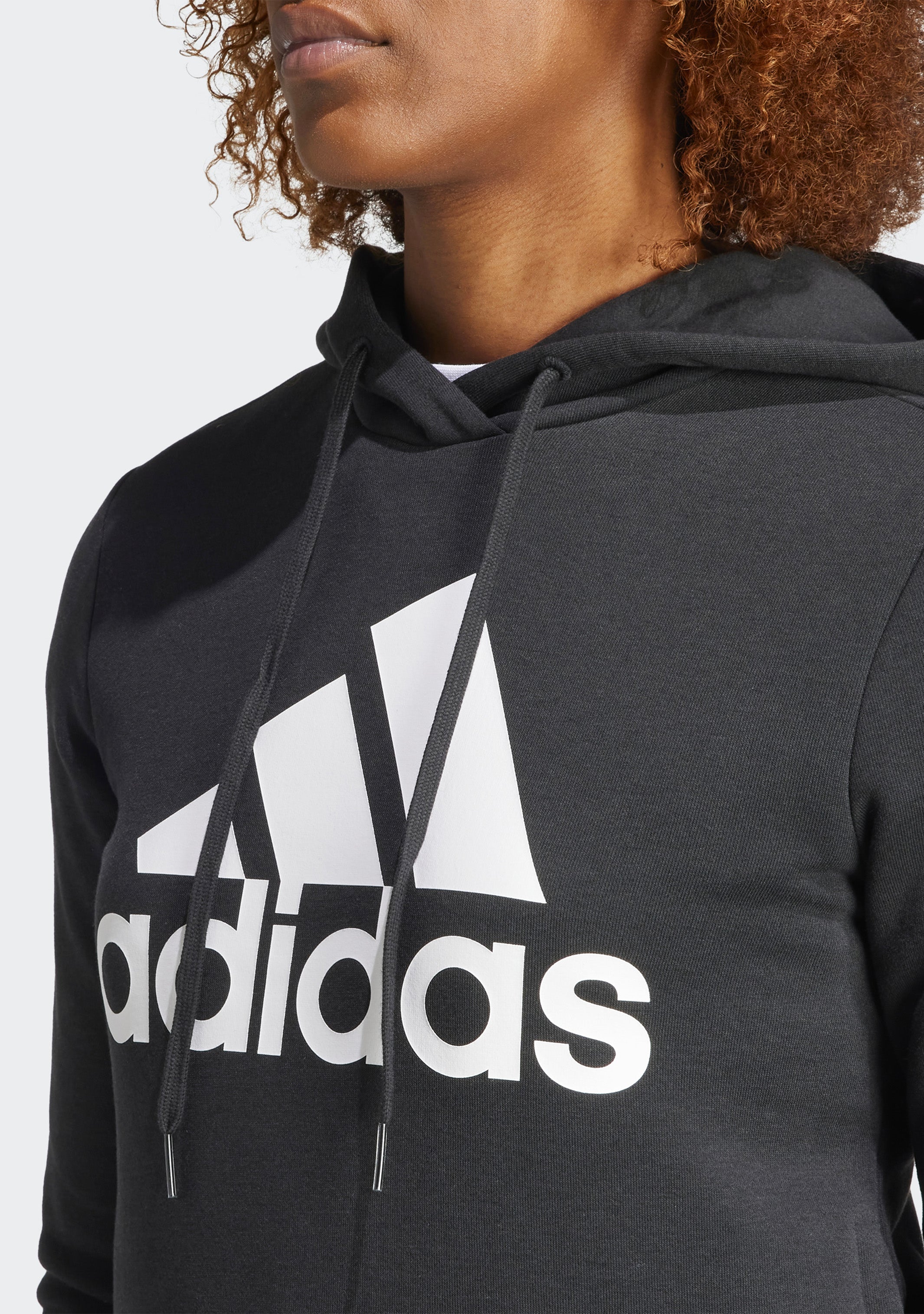 Adidas Women's Essentials Relaxed Fit Logo Hoodie - Black | Soft Fleece Pullover for Casual Wear, Gym & Lounge | Perfect for Everyday Comfort & Street Style