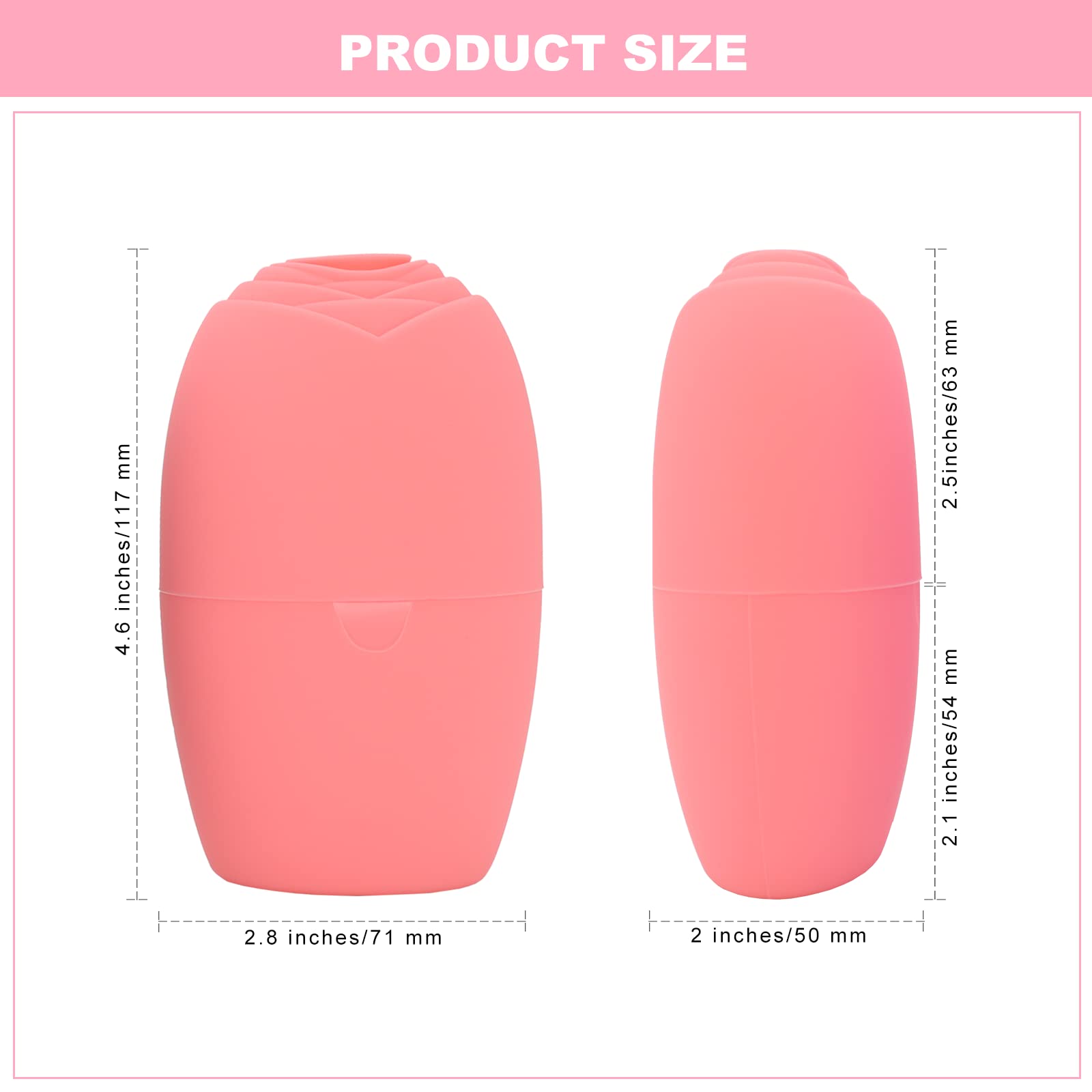 Reusable Ice Face Roller for Skin Tightening & Brightening - Pink Silicone Ice Holder for Women | Perfect for Cooling Therapy, Puffiness Relief & Skincare Gifts