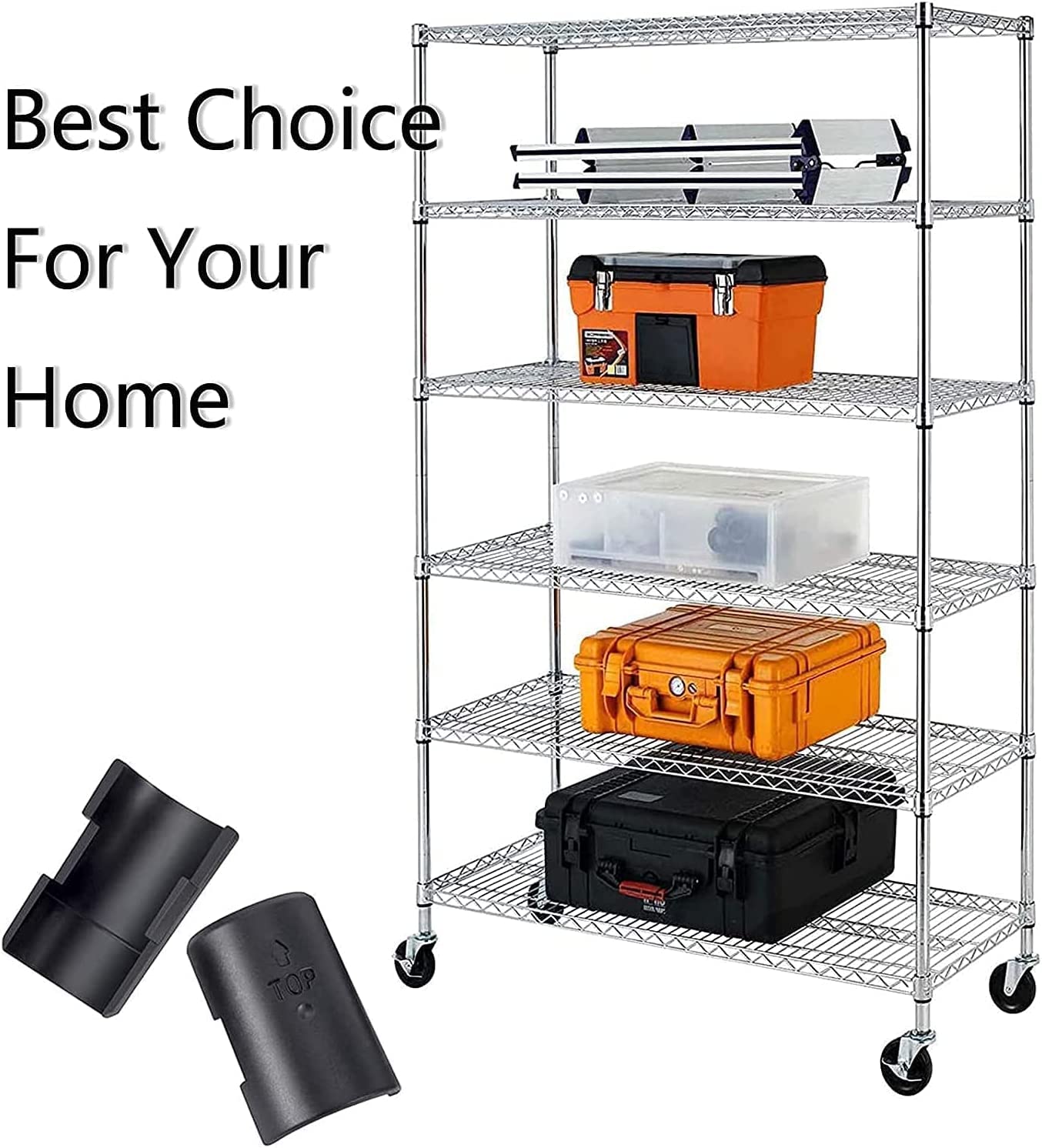 8 Pack Wire Shelf Clips & Shelving Sleeves for 1