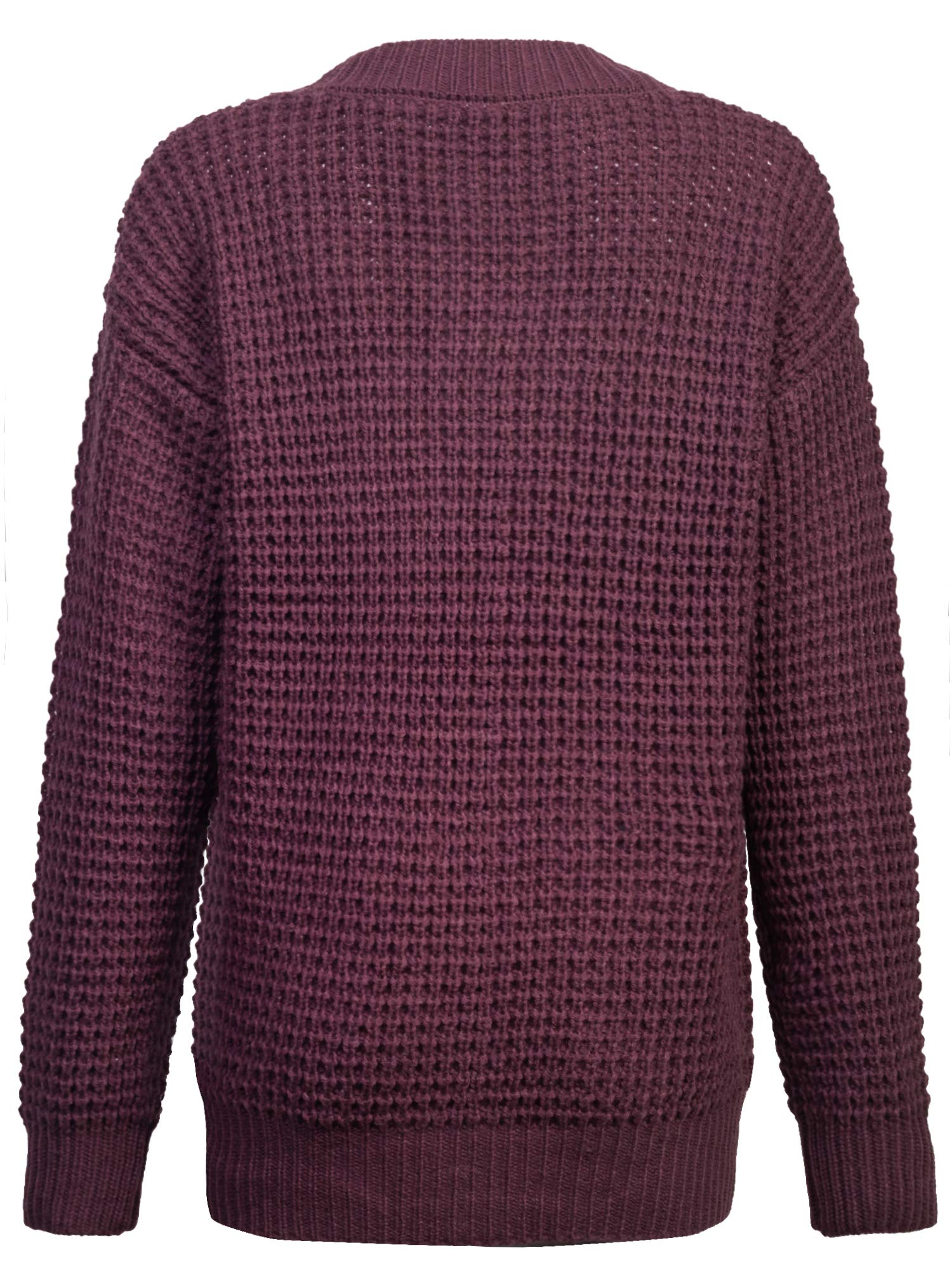 KOGMO Women's Waffle Knit Button Down Cardigan with Pockets - Cozy Long Sleeve Open Front Sweater for Fall & Winter - Perfect for Office, Casual Outfits and Layering