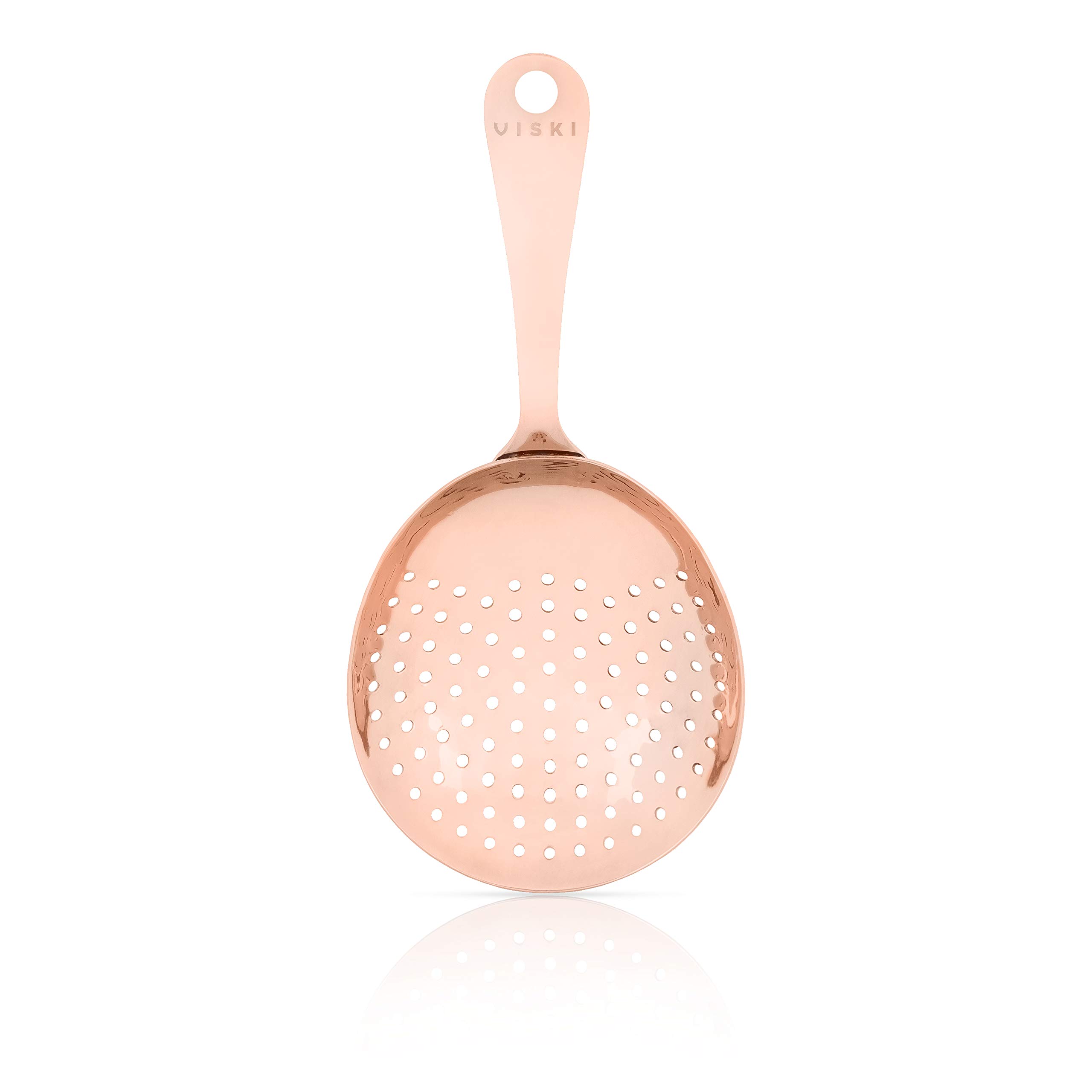 Viski 4878 Summit Copper Julep Strainer - Pack of 12 | Premium Cocktail Accessory for Mint Juleps & Classic Cocktails | Perfect for Home Bars & Professional Bartenders