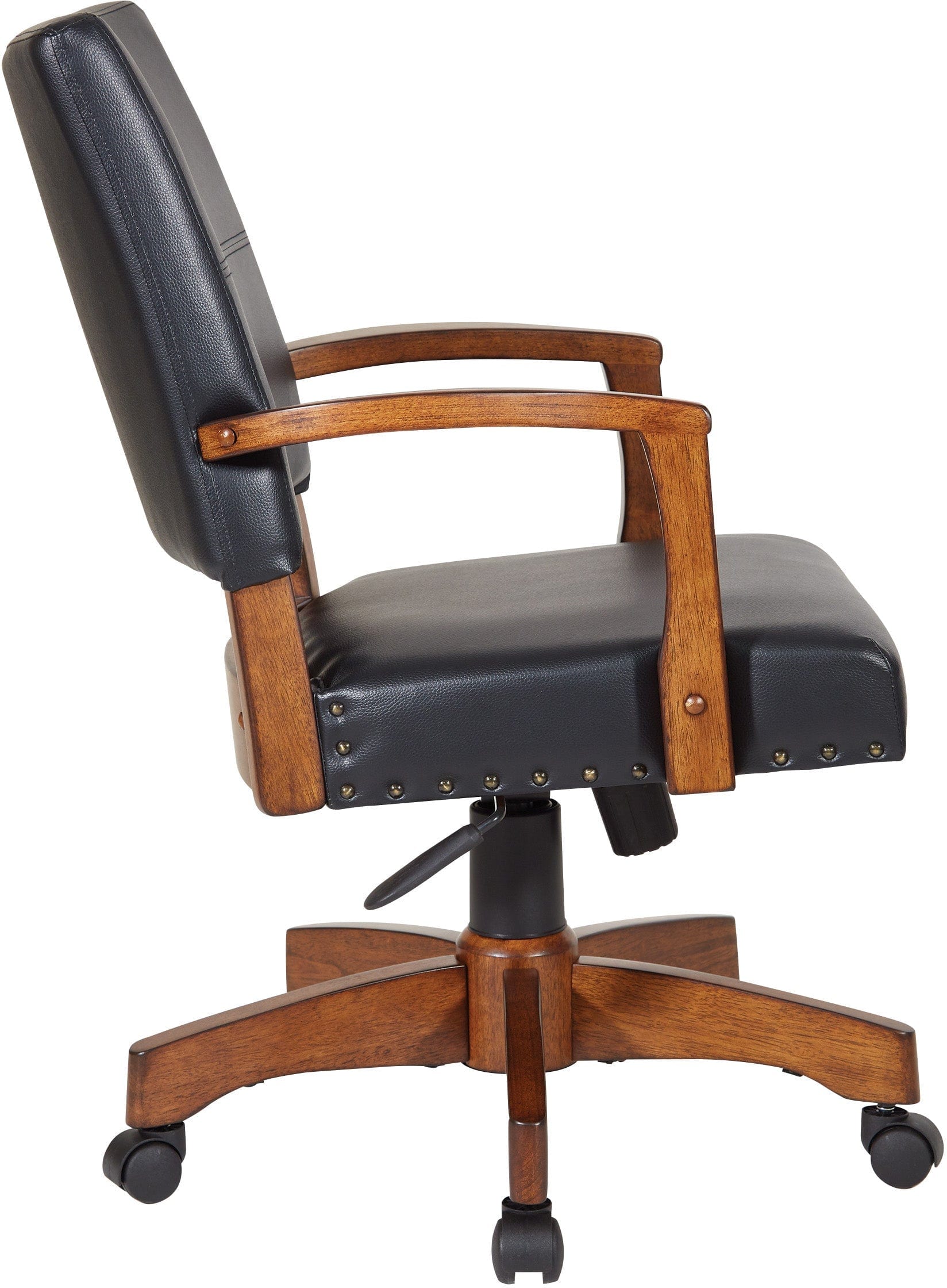 Office Star Deluxe Wood Bankers Chair - Ergonomic Executive Office Chair with Adjustable Height & Swivel Base [109MB] - Perfect for Home Office, Conference Rooms & Professional Workspaces