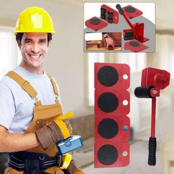 Heavy Duty Furniture Lifter & Mover Tool - 440 lbs Capacity - Home & Office Moving Equipment for Sofas, Tables, Beds - Easy Glide & Protect Floors