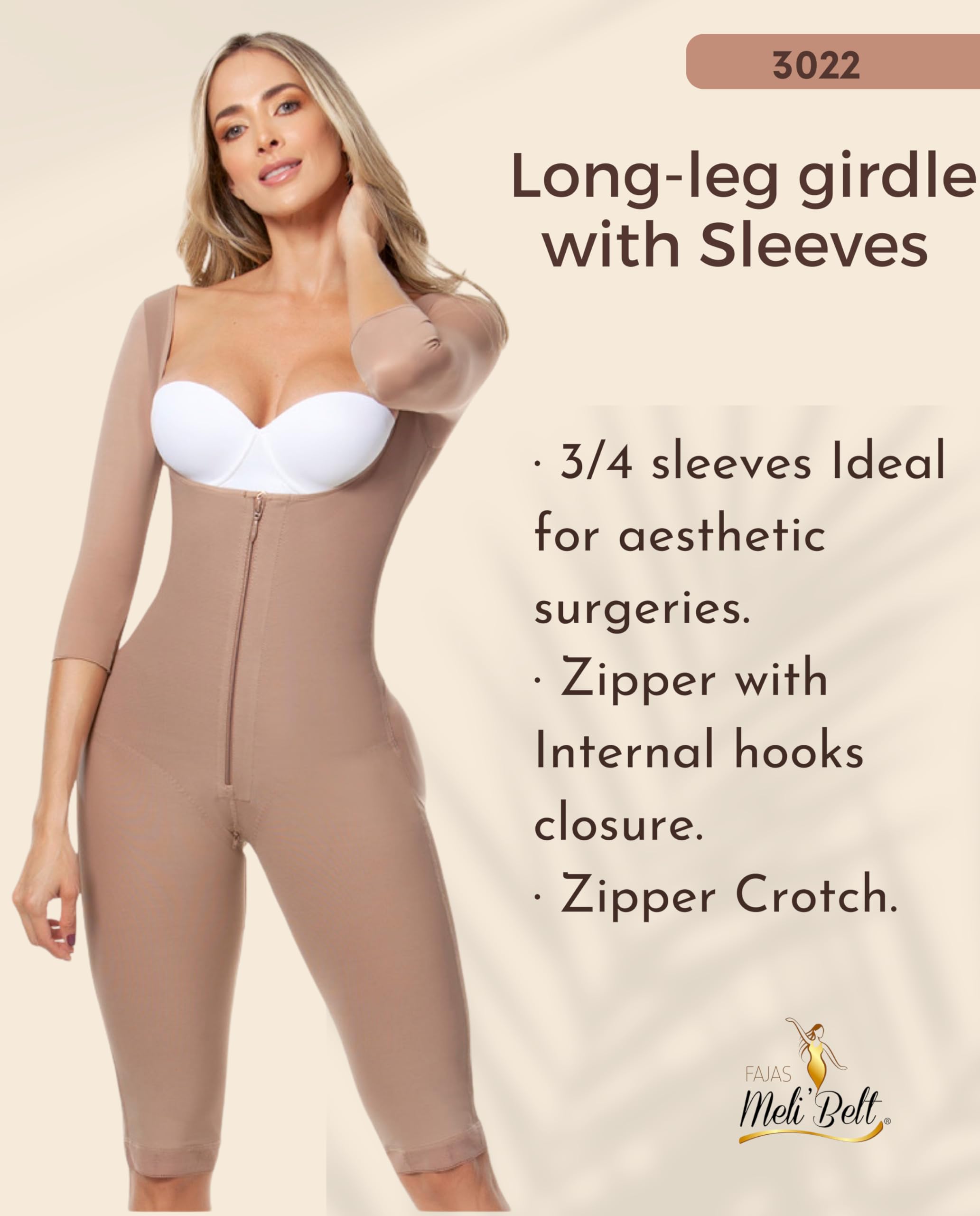 Melibelt 3022 Colombian Shapewear for Women - High Compression Waist Trainer & Body Shaper - Slimming Girdle for Tummy Control - Perfect for Workouts, Postpartum & Everyday Wear