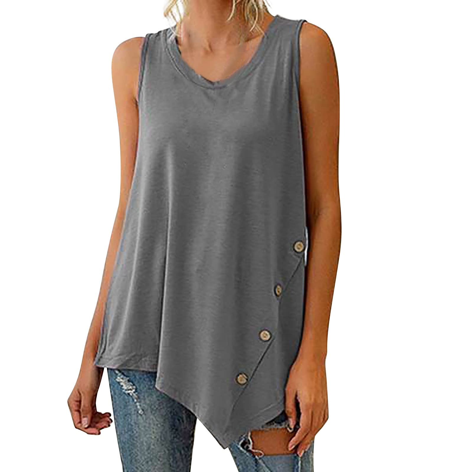 Women's Cute Basic V-Neck T-Shirt - Loose Fit Casual Short Sleeve Tee for Everyday Wear | Perfect for Work, Weekend & Summer Outfits