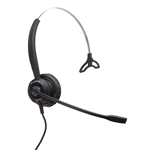 Global Teck Worldwide XS 820 Professional Office Phone Headset Bundle - Compatible with Cisco 6841, 6851, 6921, 6941, 6945, 6961, 7940, 7960, 7965, 7975, 8941, 8945, 8961, 9951, 9971 Desk Phones - Noise Cancelling for Clear Calls in Office & Call Center Environments
