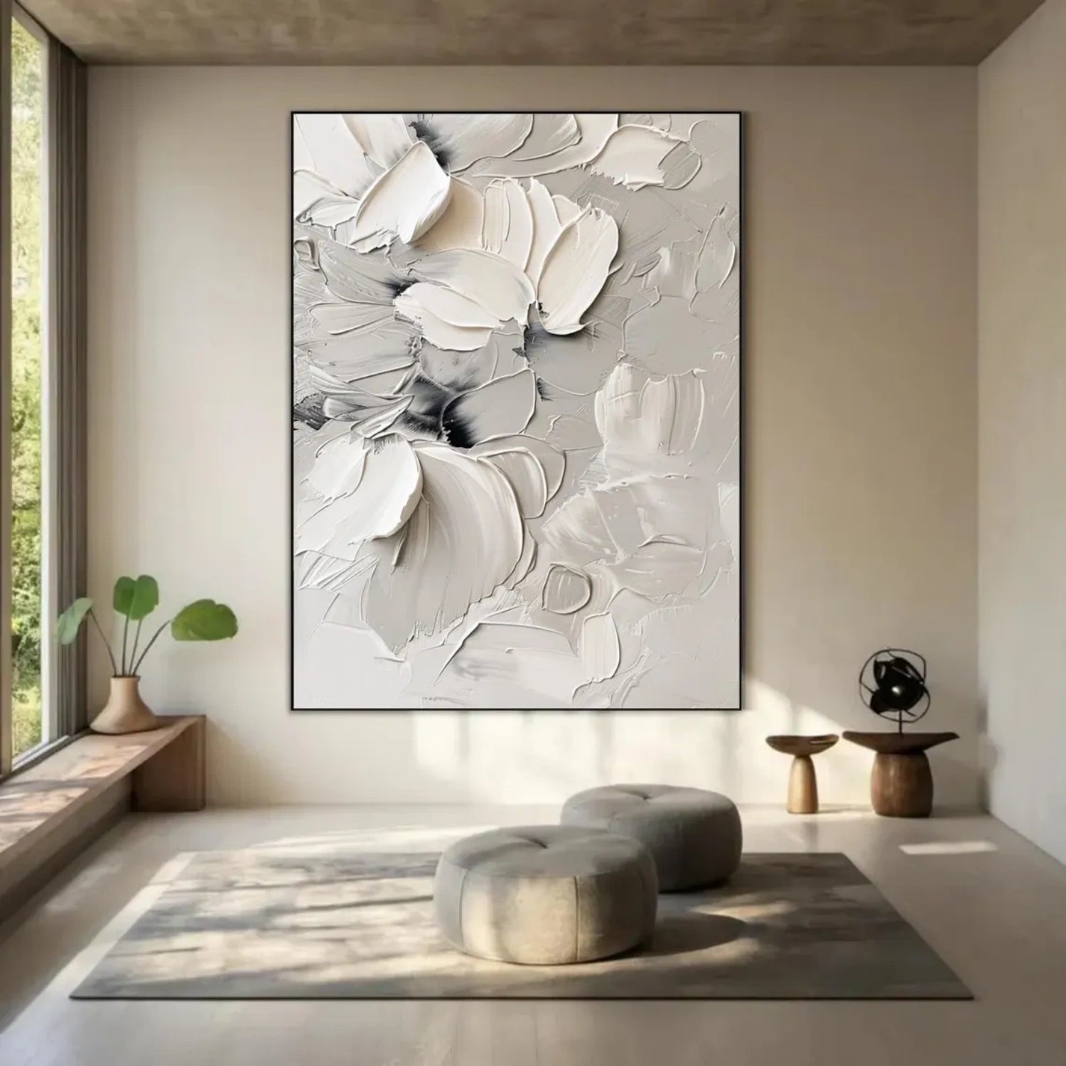 Flower and Tree Painting #FT 197 - Handmade Canvas Wall Art for Home & Office Decor - Perfect for Living Room, Bedroom, and Office Spaces