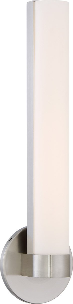 6 Inch Brushed Nickel Bathroom Vanity Light with LED Bulb - 19.5 Watts | Modern Bathroom Lighting for Vanity Mirror, Powder Room & Makeup Area