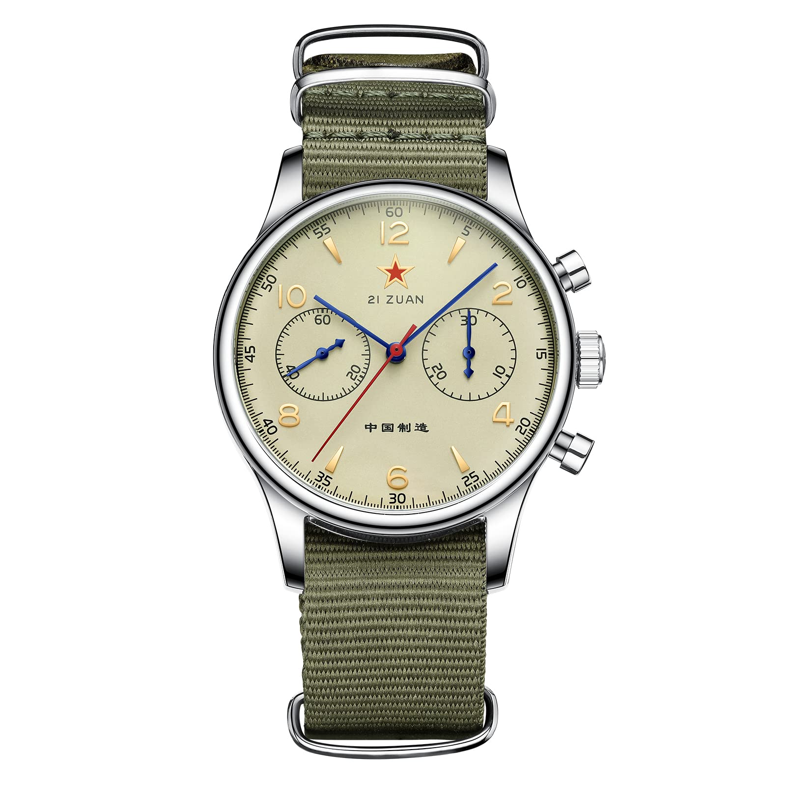 AESOP Chronograph Men Watch ST1901 - Military Pilot Style for Outdoor & Business